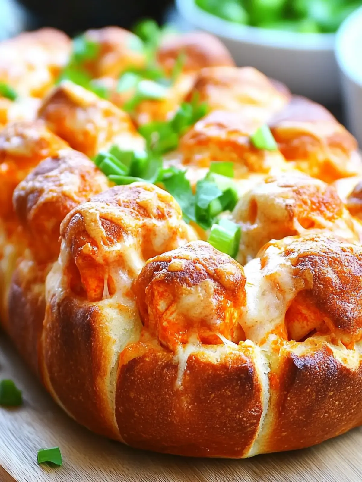 Buffalo Chicken Pull-Apart Bread for Epic Game Day Snacks 3 Buffalo chicken Pull-Apart Bread