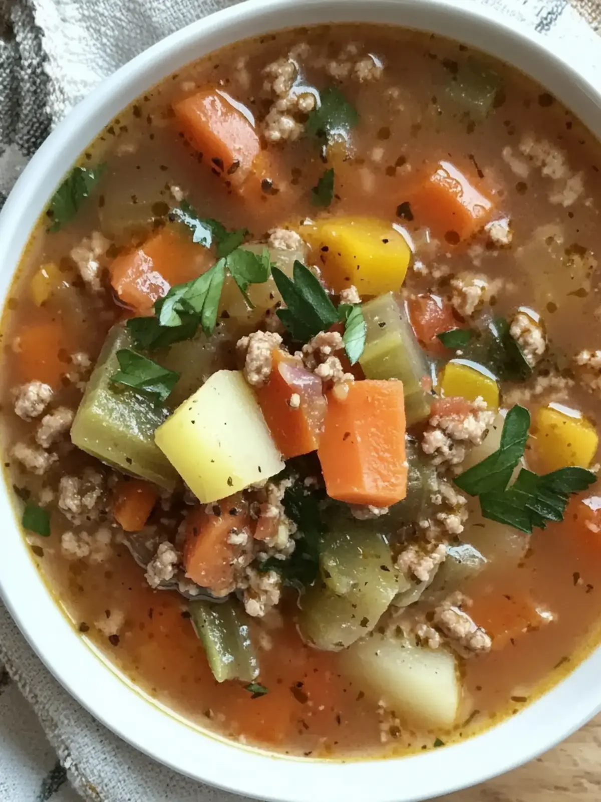 Nourishing Slow Cooker Ground Turkey Vegetable Soup Delight 2 Slow Cooker Ground Turkey Vegetable Soup