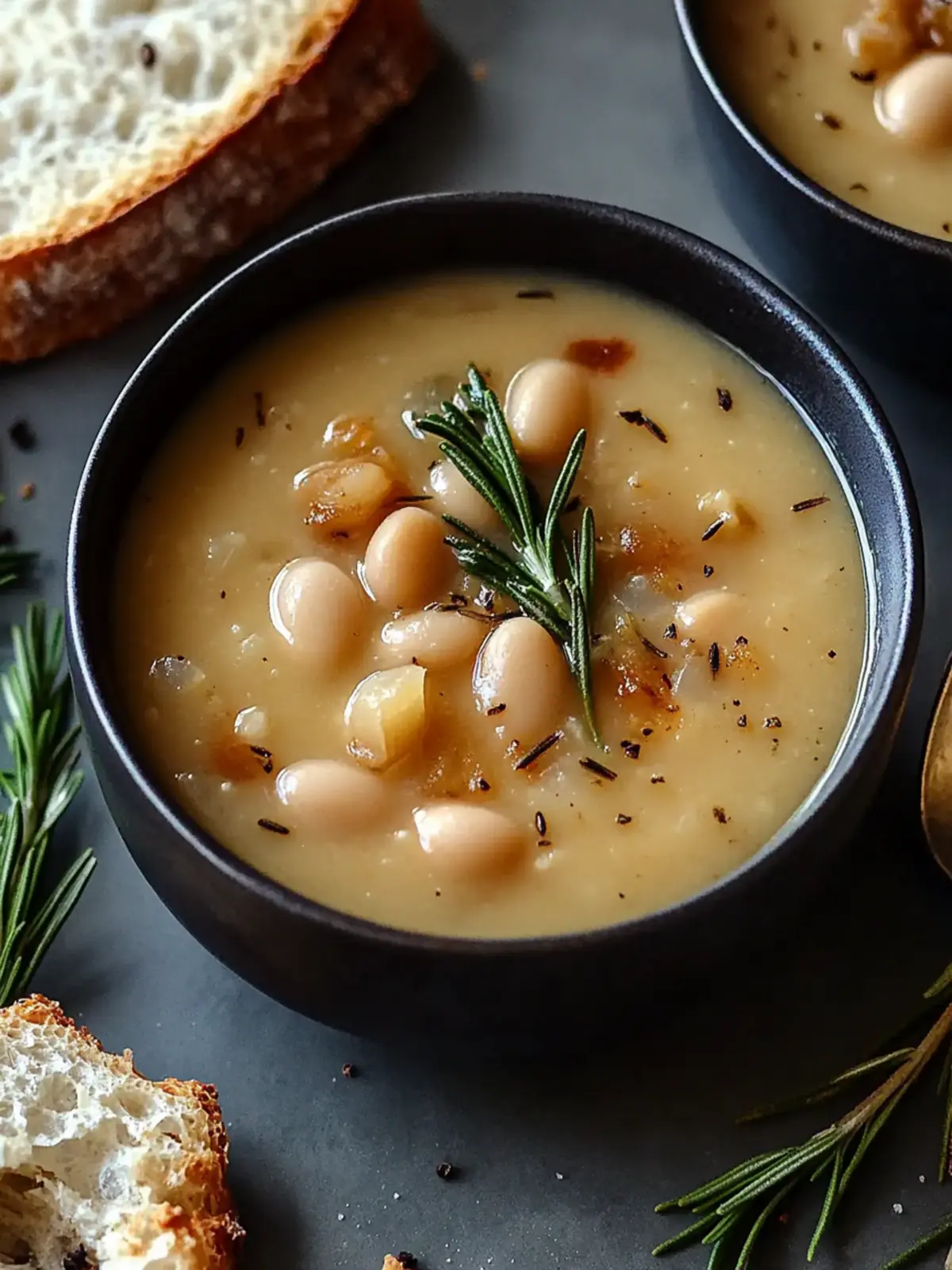 Creamy Rosemary and Roasted Garlic White Bean Soup Bliss 3 Rosemary and Roasted Garlic White Bean Soup