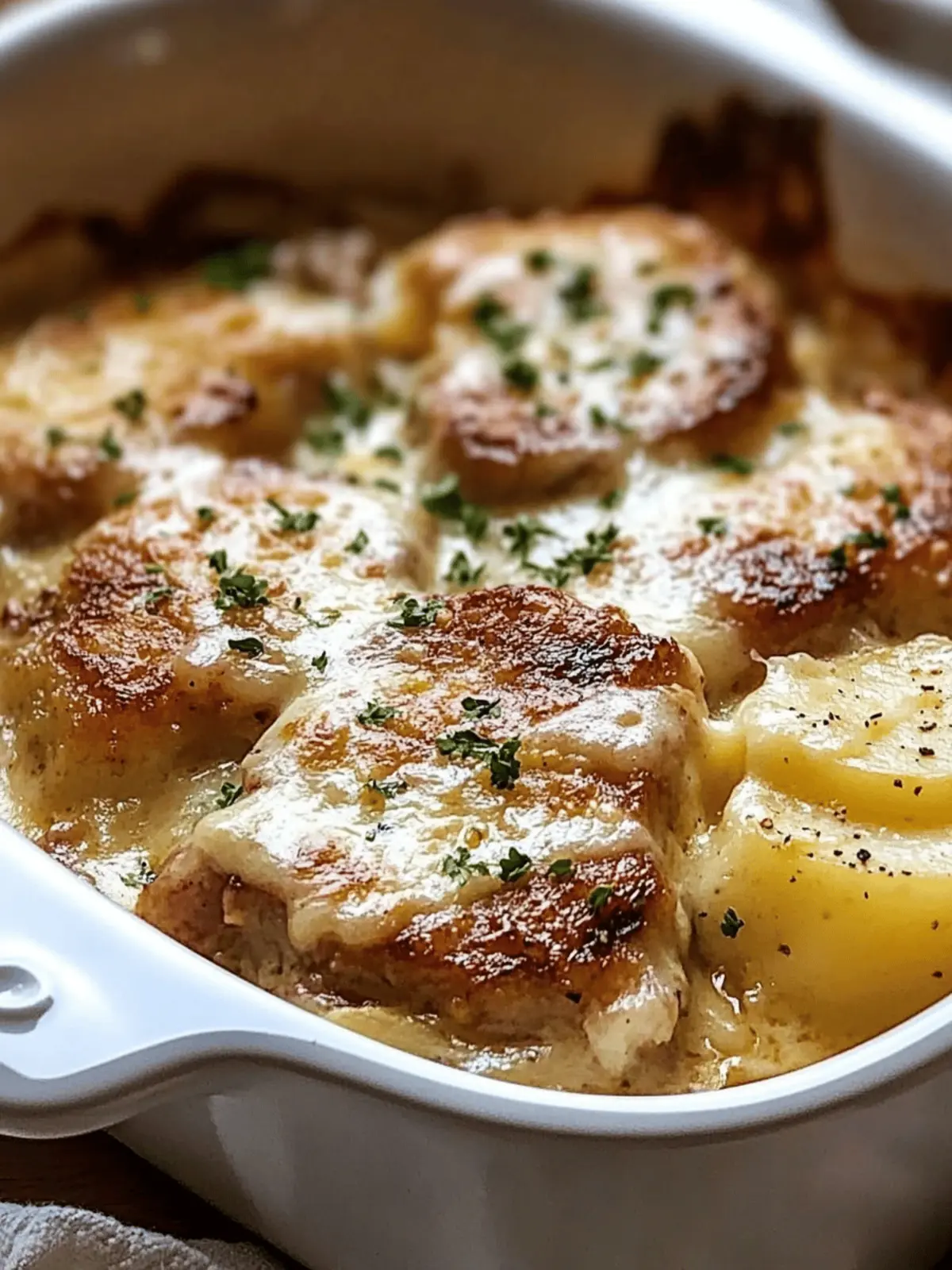 Savory Smothered Pork Chop Scalloped Potato Casserole Delight 2 Smothered Pork Chop Scalloped Potato Casserole