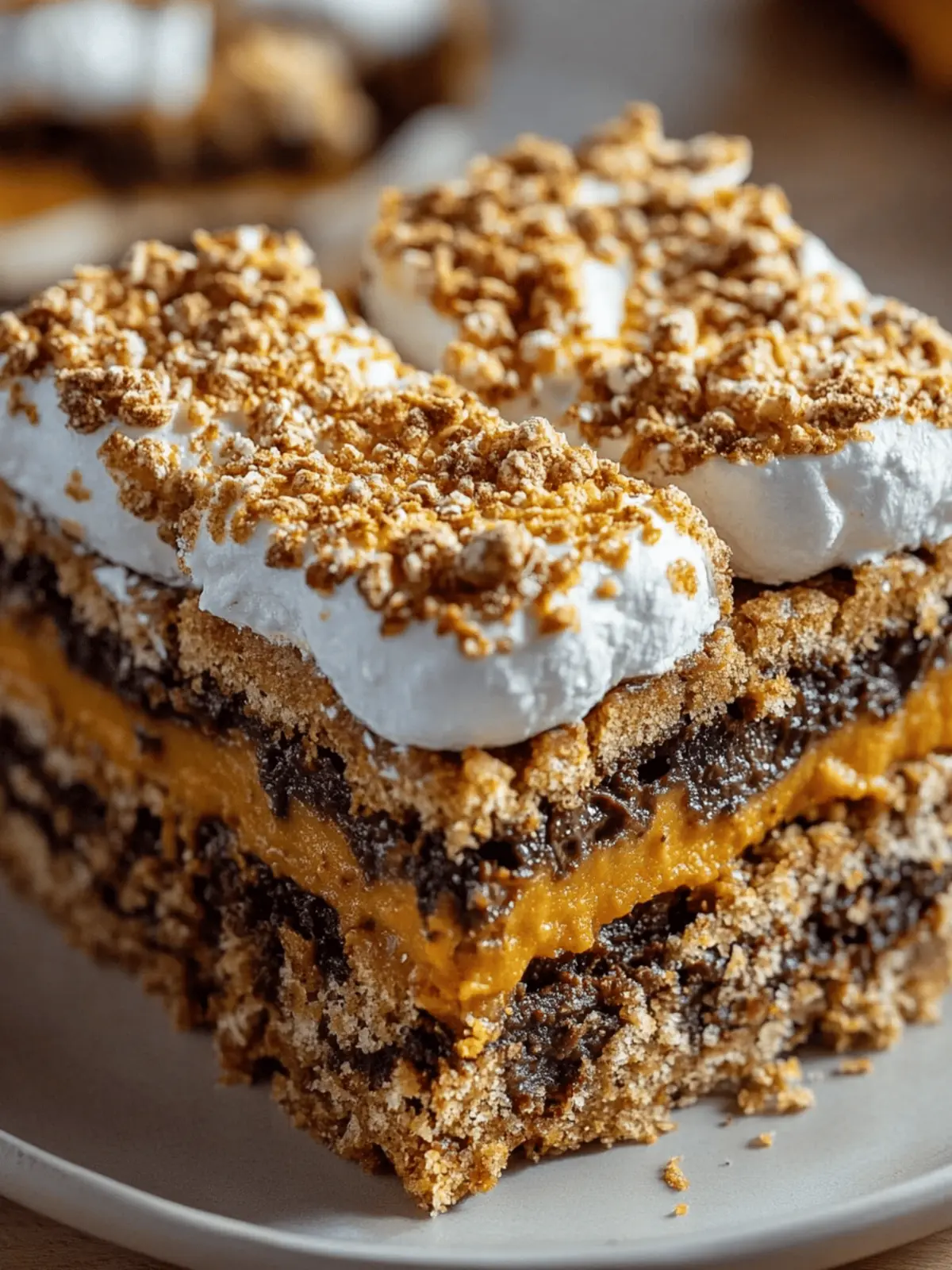 Vegan Pumpkin S'mores Cookie Bars for Cozy Fall Indulgence 4 Vegan Pumpkin S'mores Cookie Bars