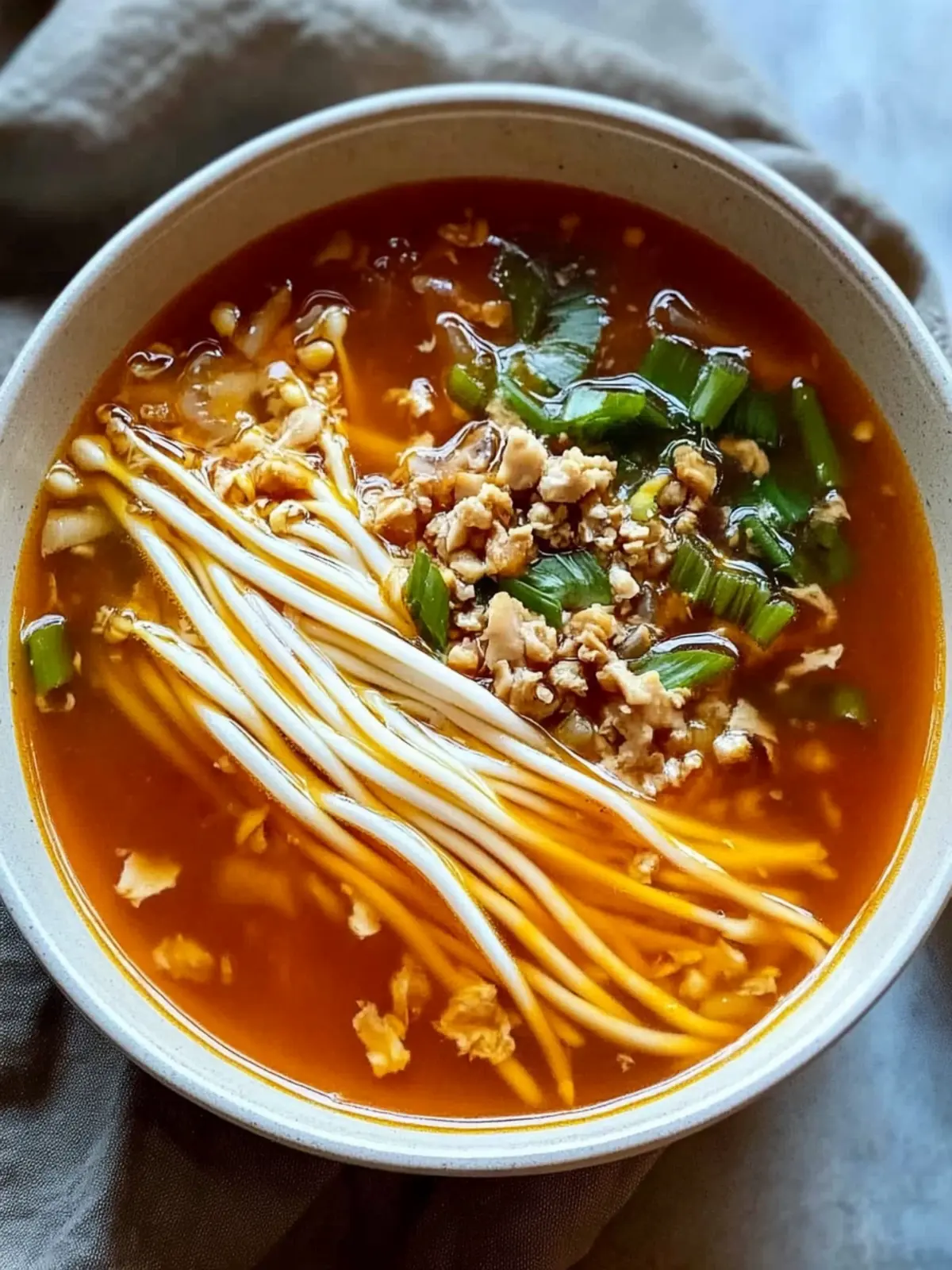 Warm Up with Homemade Tomato Enoki Mushroom Soup Delight 4 Tomato Enoki Mushroom Soup