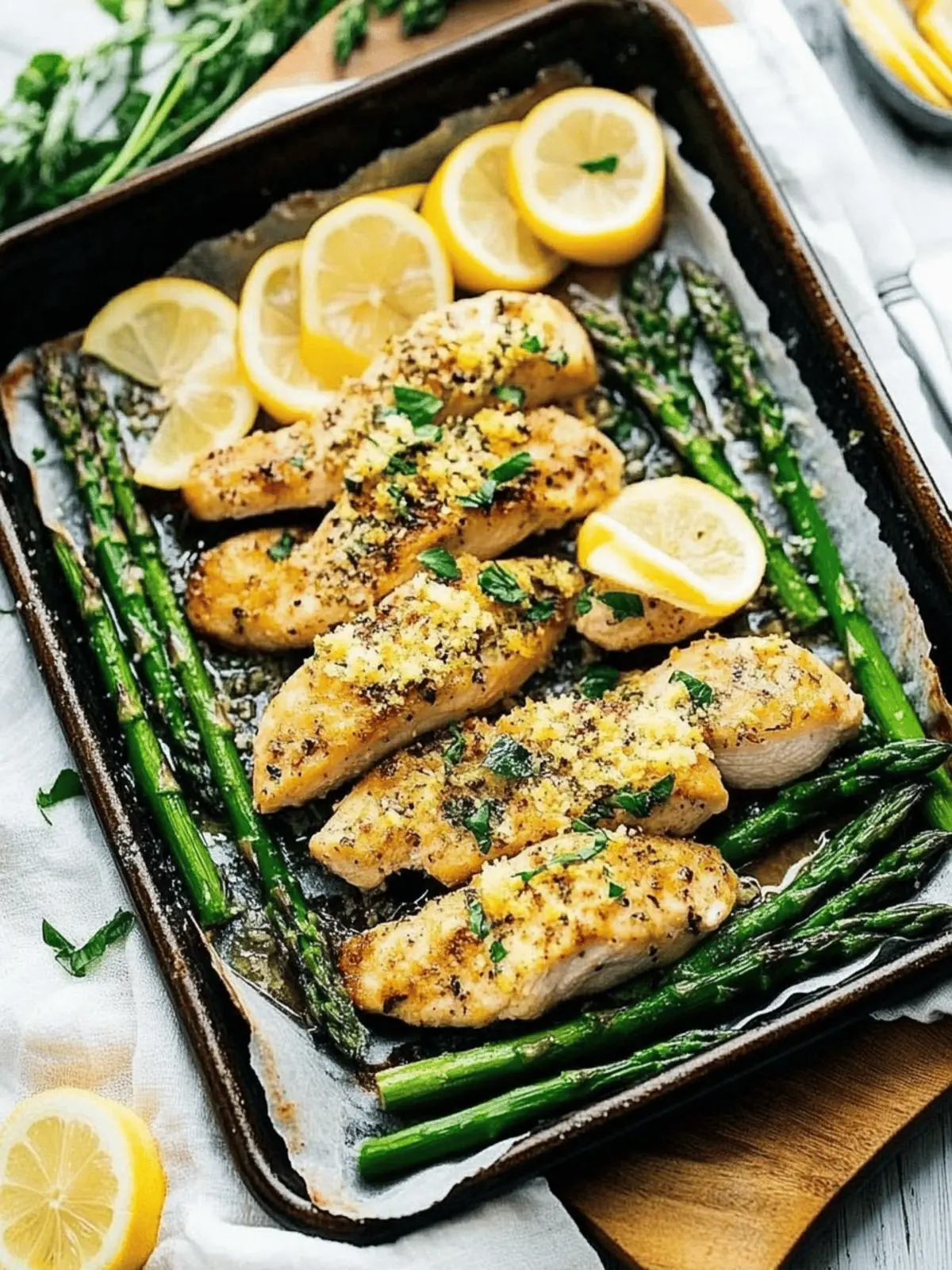 One Pan Lemon Parmesan Chicken and Asparagus Bliss 3 One Pan Lemon Parmesan Chicken and Asparagus