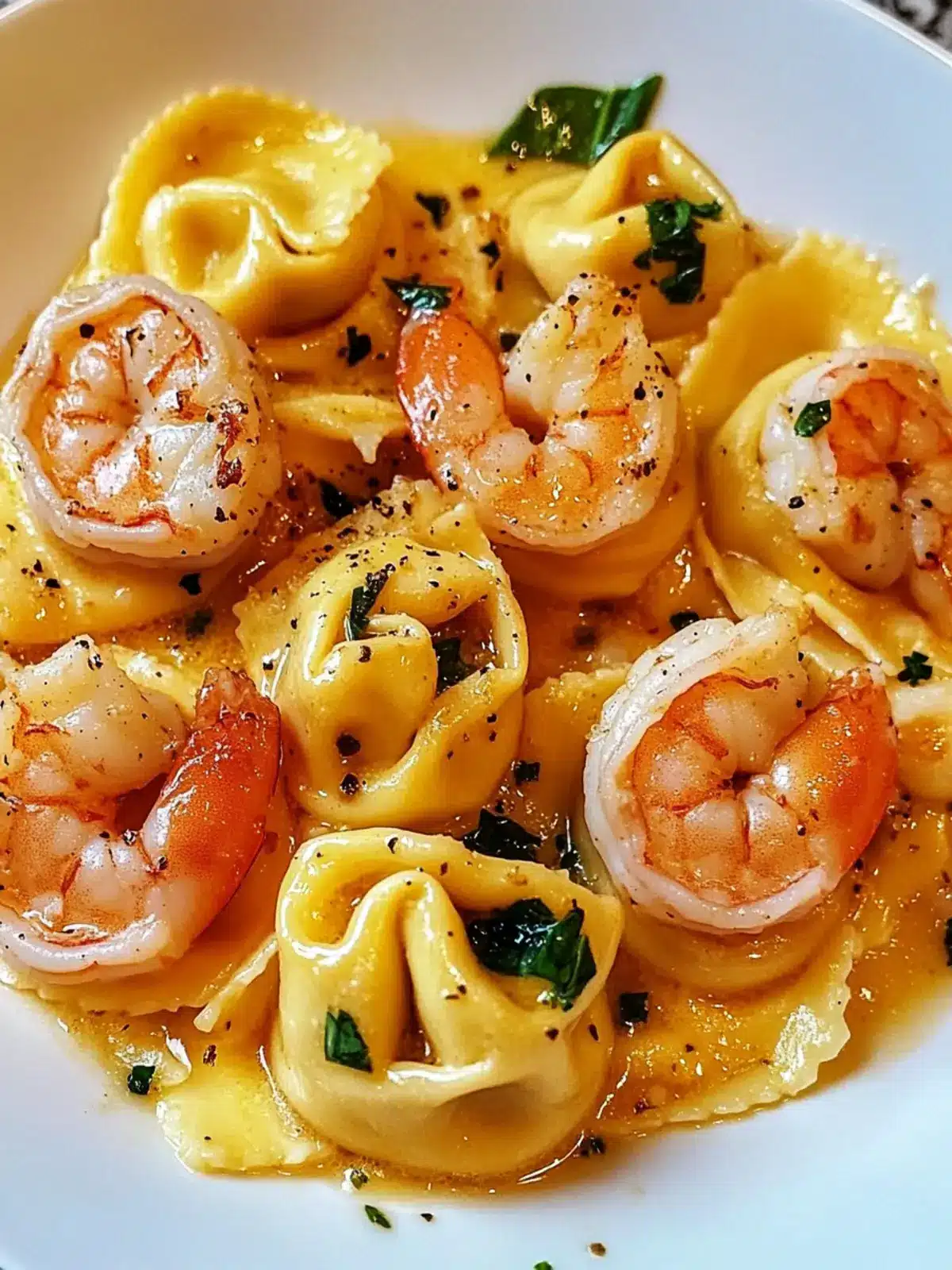 Shrimp Tortellini with Garlic Sauce: A Creamy Comfort Dish 4 Shrimp Tortellini with Garlic Sauce
