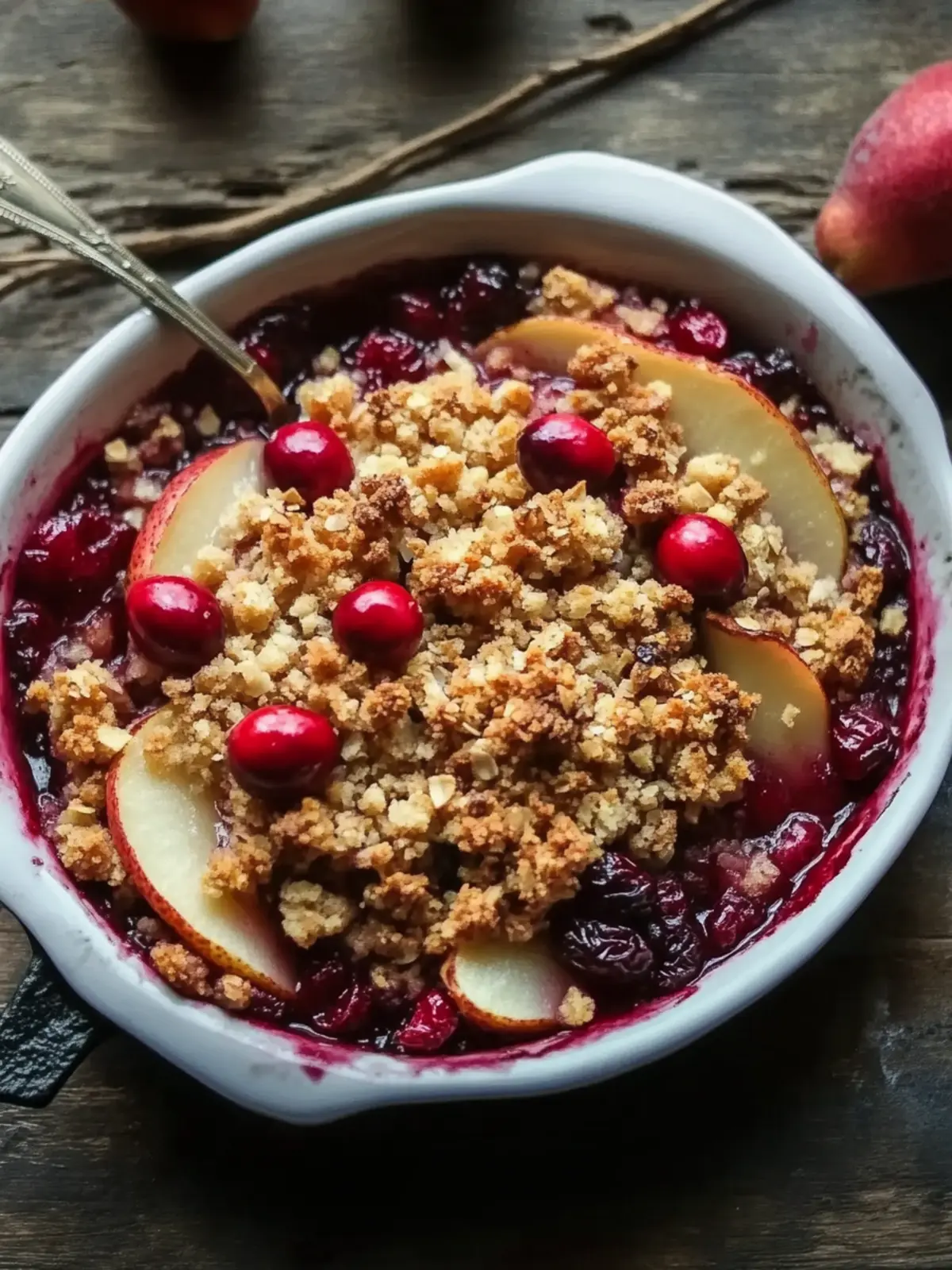 Fall's Best Pear Cranberry Crisp That Will Warm Your Heart 4 Pear Cranberry Crisp