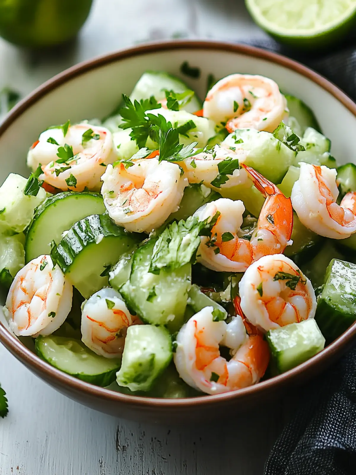 Cucumber Shrimp Salad with Creamy Lime Twist for Busy Days 3 Cucumber Shrimp Salad with Creamy Lime Twist