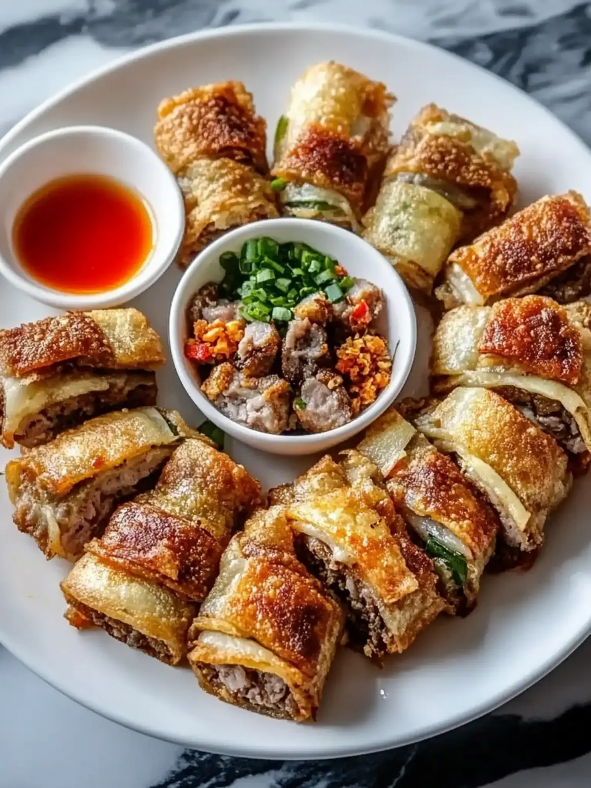 Crispy Fried Kikiam with Minced Pork and Bean Curd Delight 3 Crispy Fried Kikiam with Minced Pork and Bean Curd