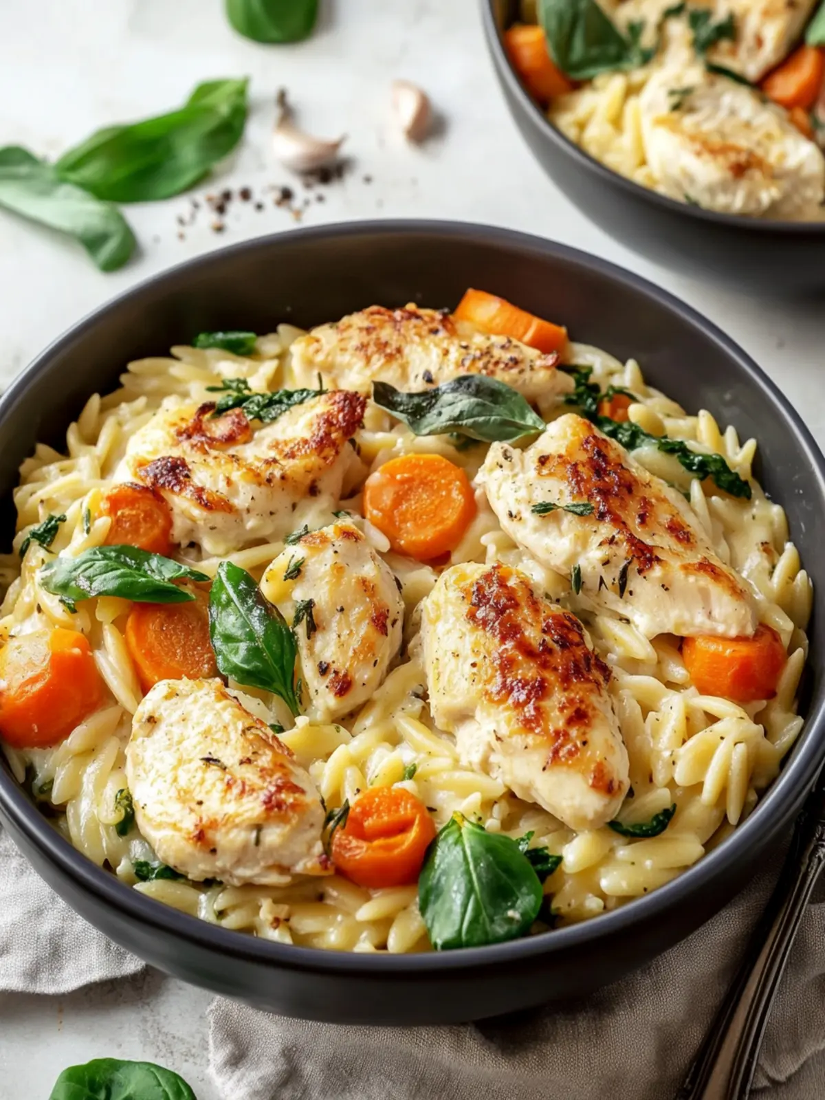 Creamy Boursin Orzo Bake with Chicken and Veggies Delight 2 Boursin Orzo Bake with Chicken and Veggies