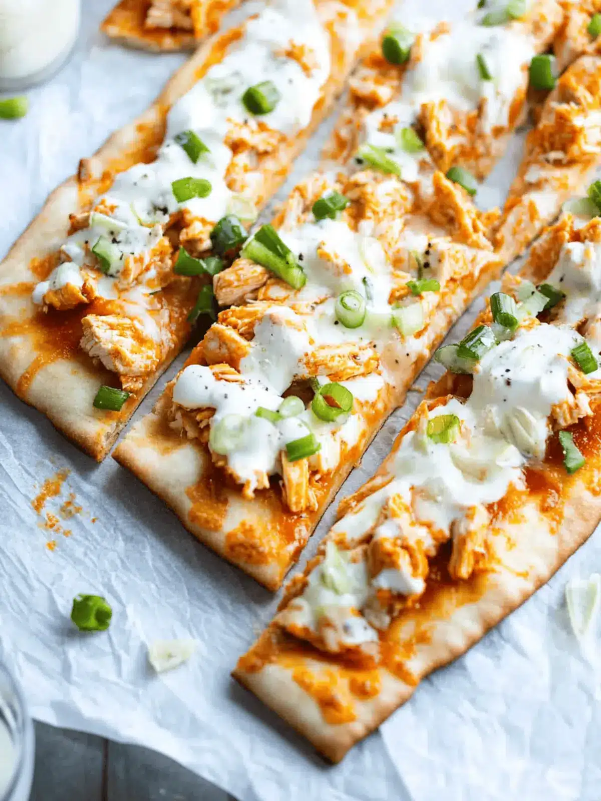 Buffalo Chicken Flatbread: Quick and Flavor-Packed Delight 4 Buffalo Chicken Flatbread