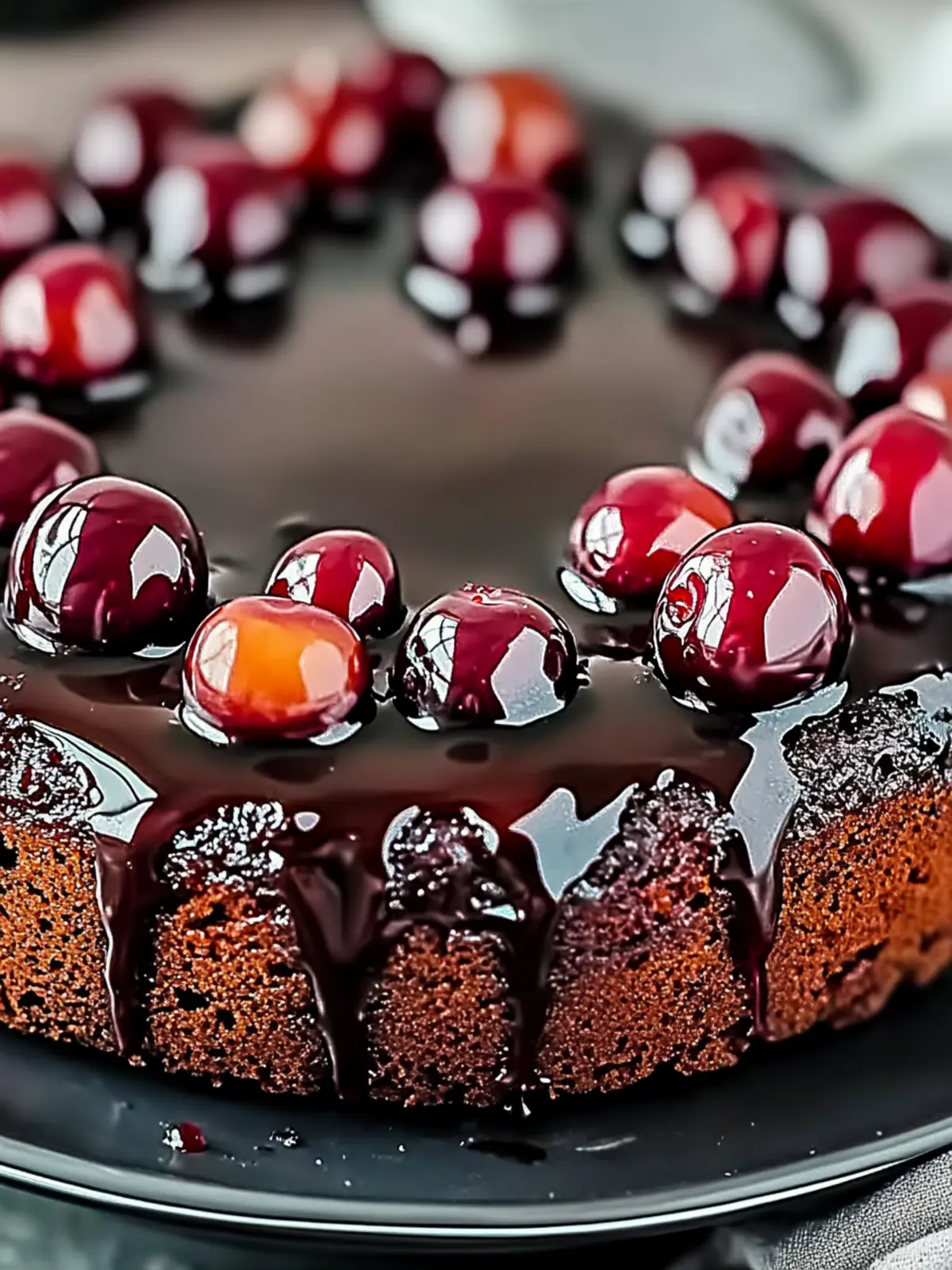 Chocolate Cherry Upside Down Cake That Will Steal Your Heart 3 Chocolate Cherry Upside Down Cake