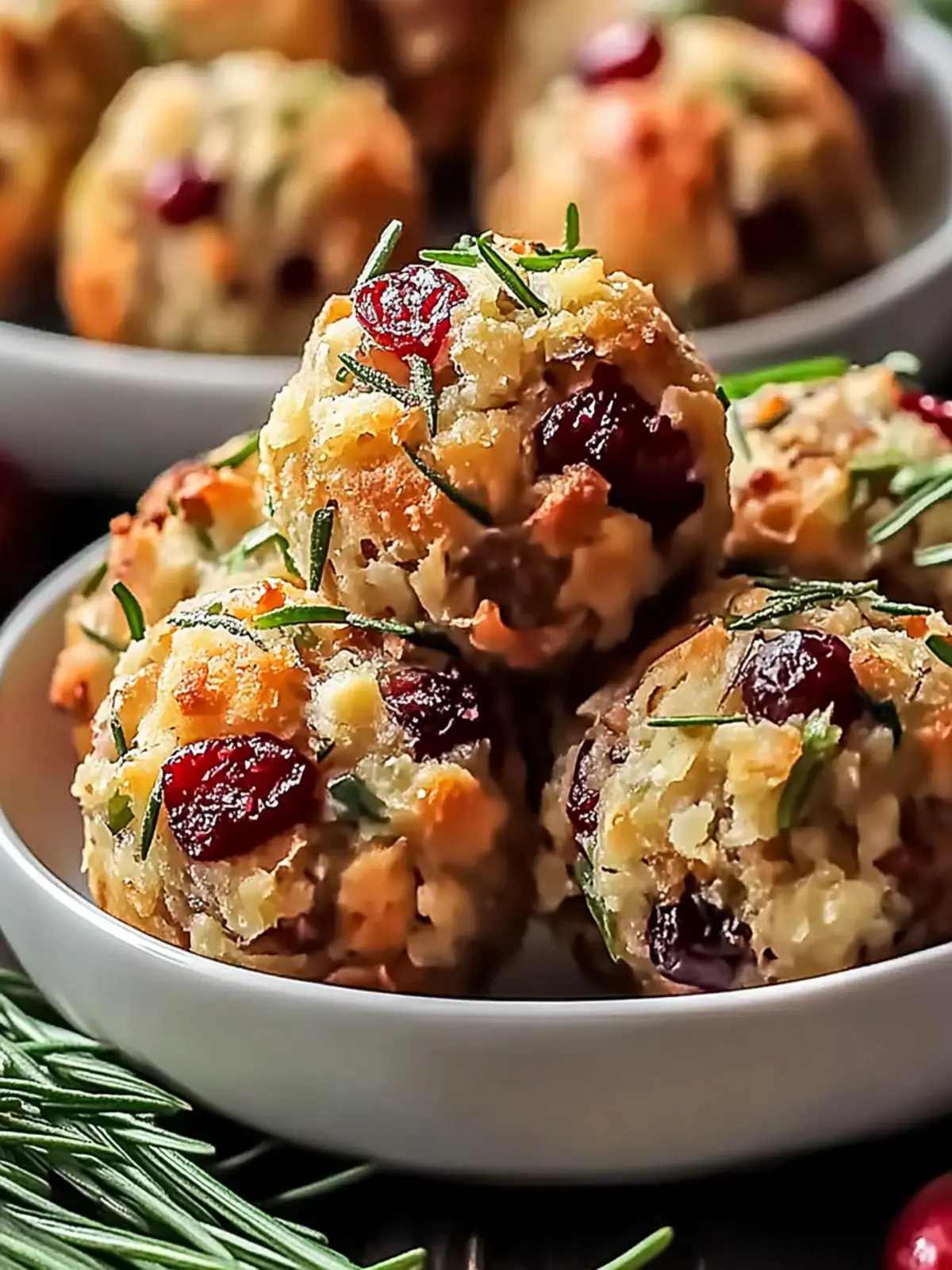 Cranberry & Turkey Stuffing Balls: Your New Holiday Favorite 4 Cranberry & Turkey Stuffing Balls