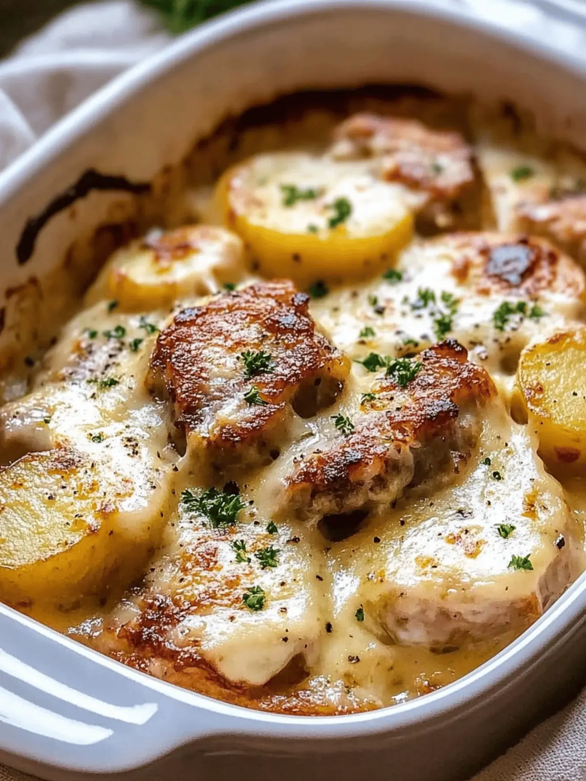 Savory Smothered Pork Chop Scalloped Potato Casserole Delight 4 Smothered Pork Chop Scalloped Potato Casserole