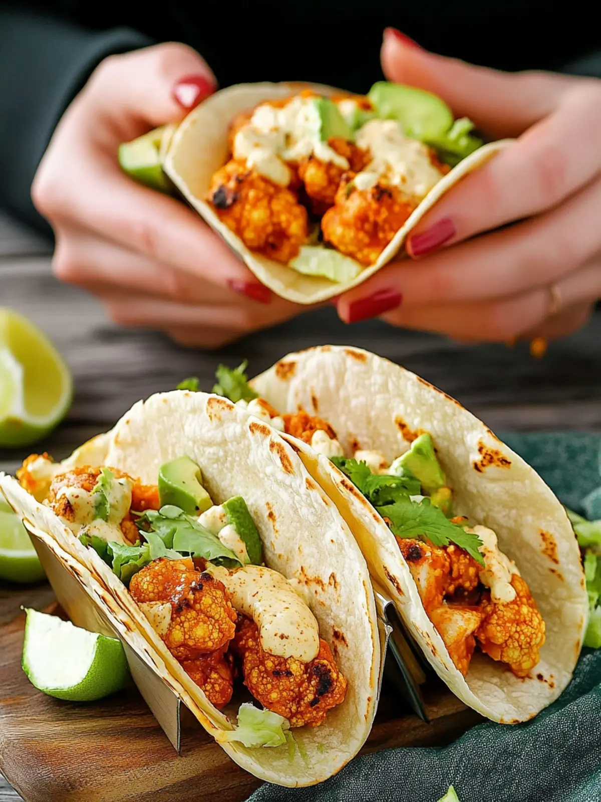 Vegan Buffalo Cauliflower Tacos for a Spicy Twist at Home 4 Vegan Buffalo Cauliflower Tacos
