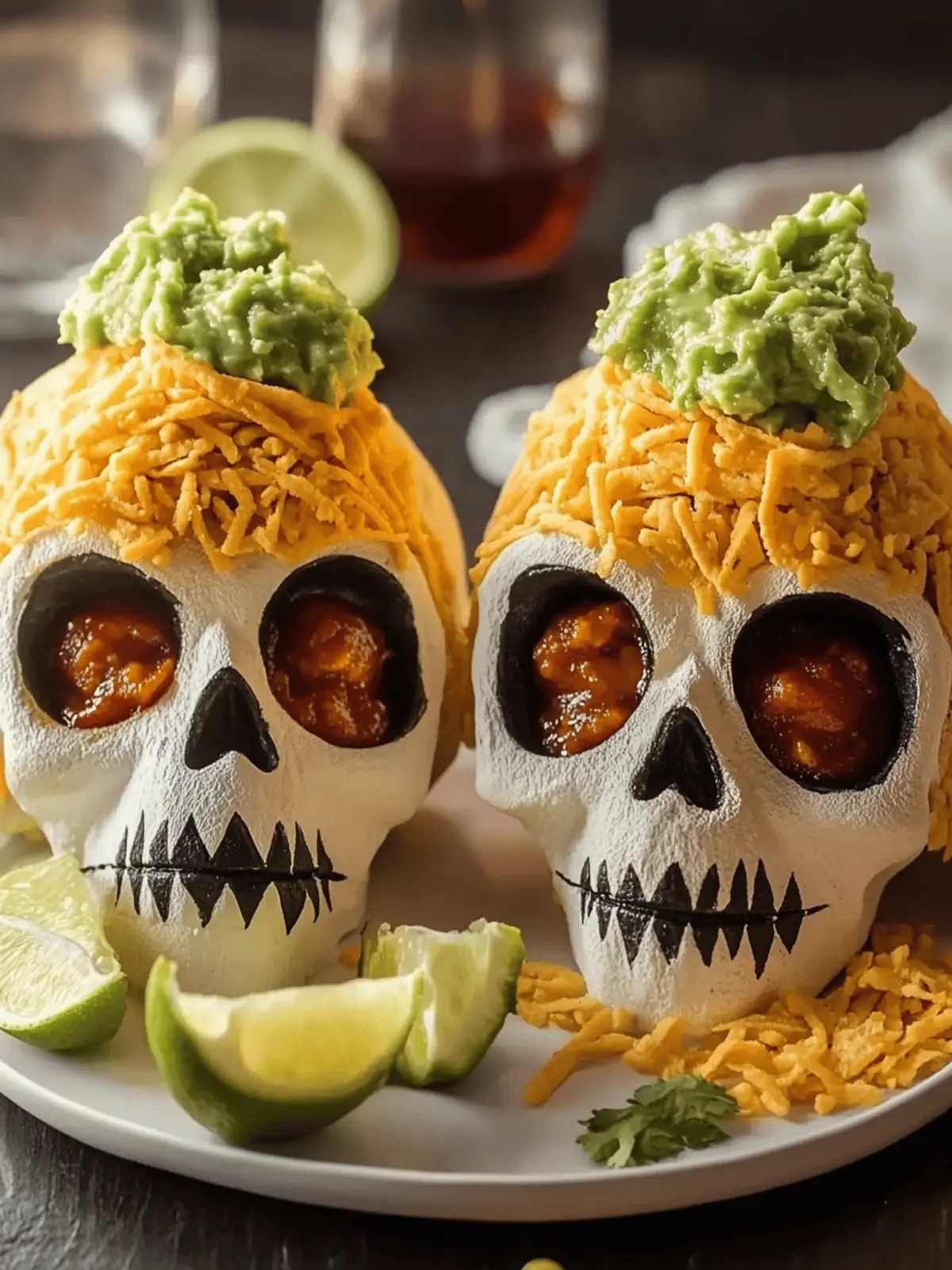 Monster Taco Skulls: Spooky Cheesy Bites for Halloween Fun 3 Monster Taco Skulls