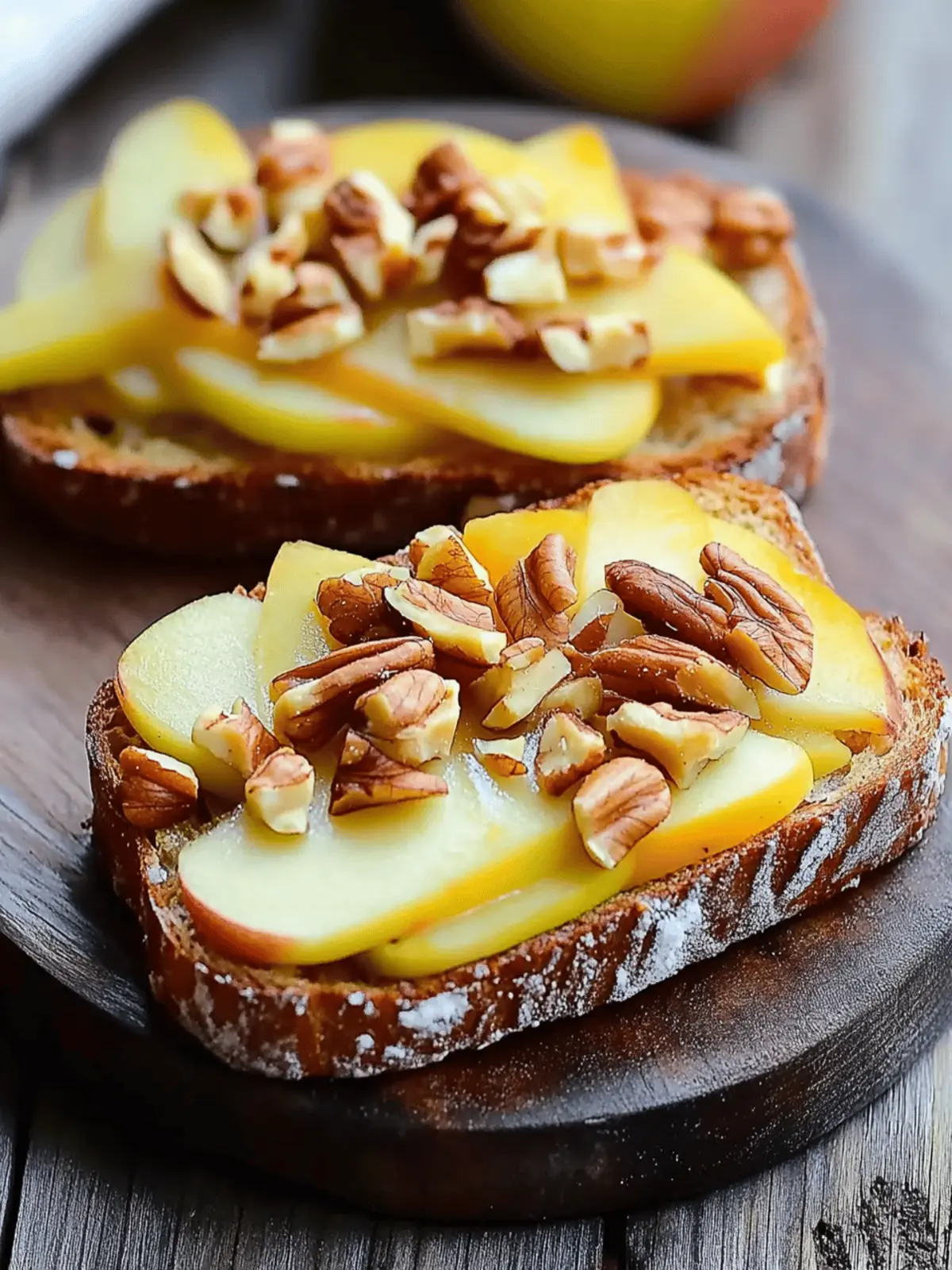 Sweet Meets Savory: Apple, Cheddar, and Walnut Toast Delight 3 Apple, Cheddar, and Walnut Toast
