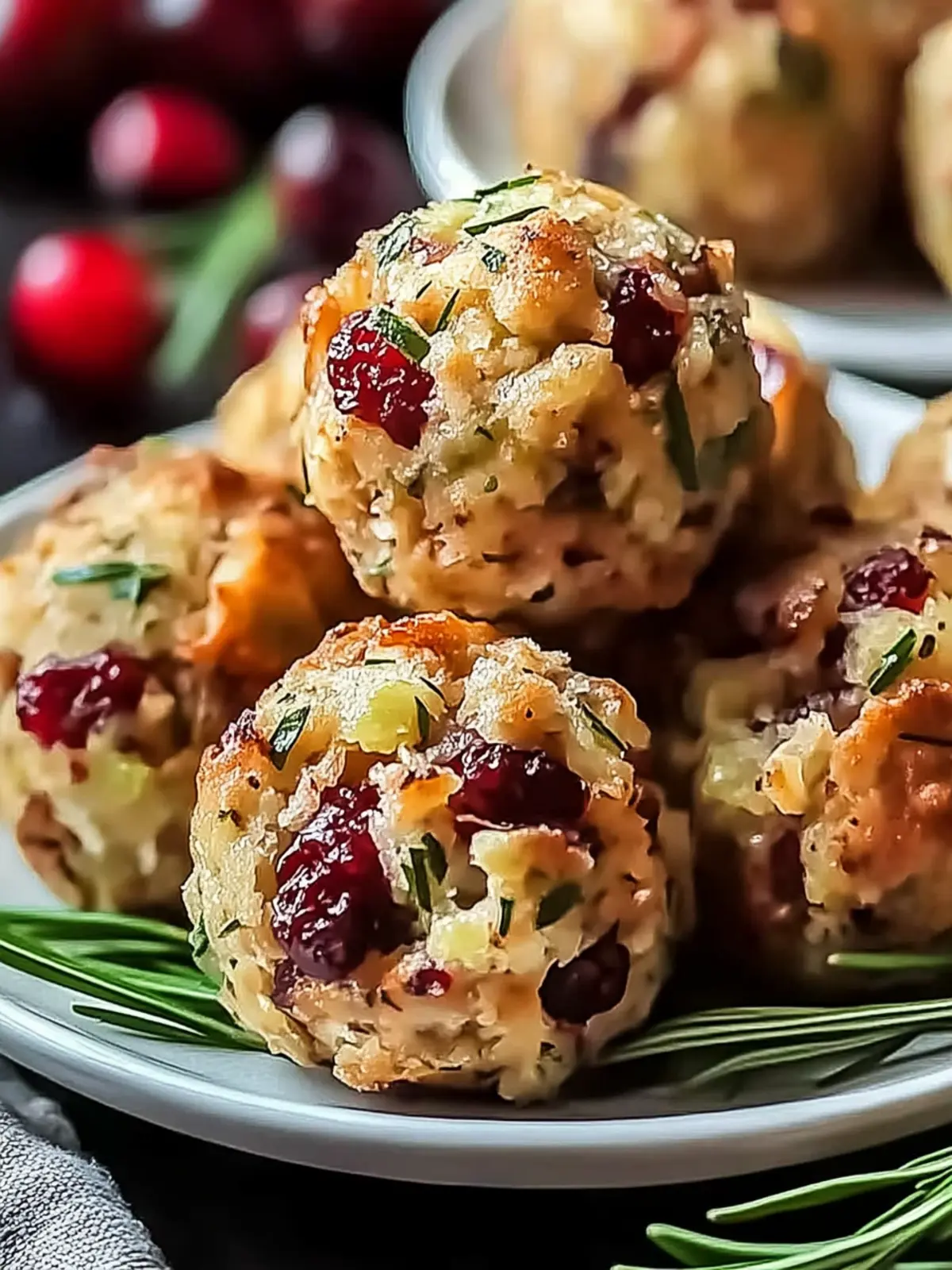 Cranberry & Turkey Stuffing Balls: Your New Holiday Favorite 2 Cranberry & Turkey Stuffing Balls