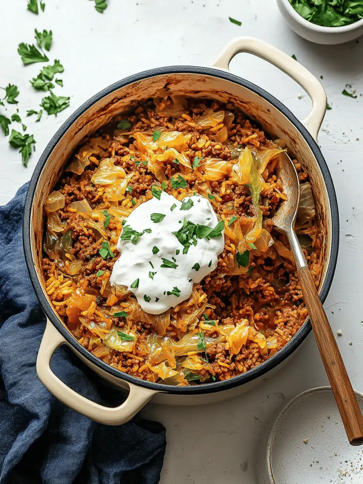 Hearty Cabbage Ground Beef Casserole One-Pot Delight with Rice 3 Cabbage Ground Beef Casserole (1-Pot w/ Rice)