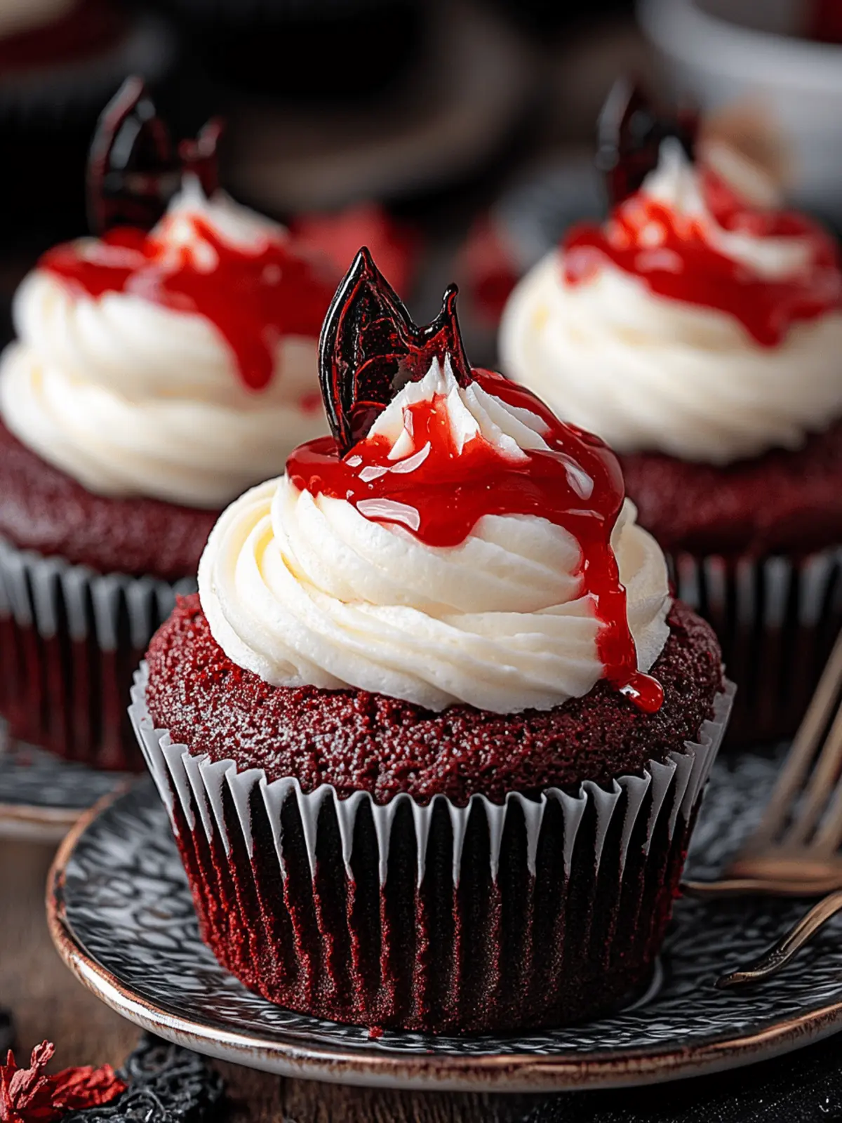 Vampire Bite Red Velvet Cupcakes for a Spooky Sweet Treat 2 Vampire Bite Red Velvet Cupcakes