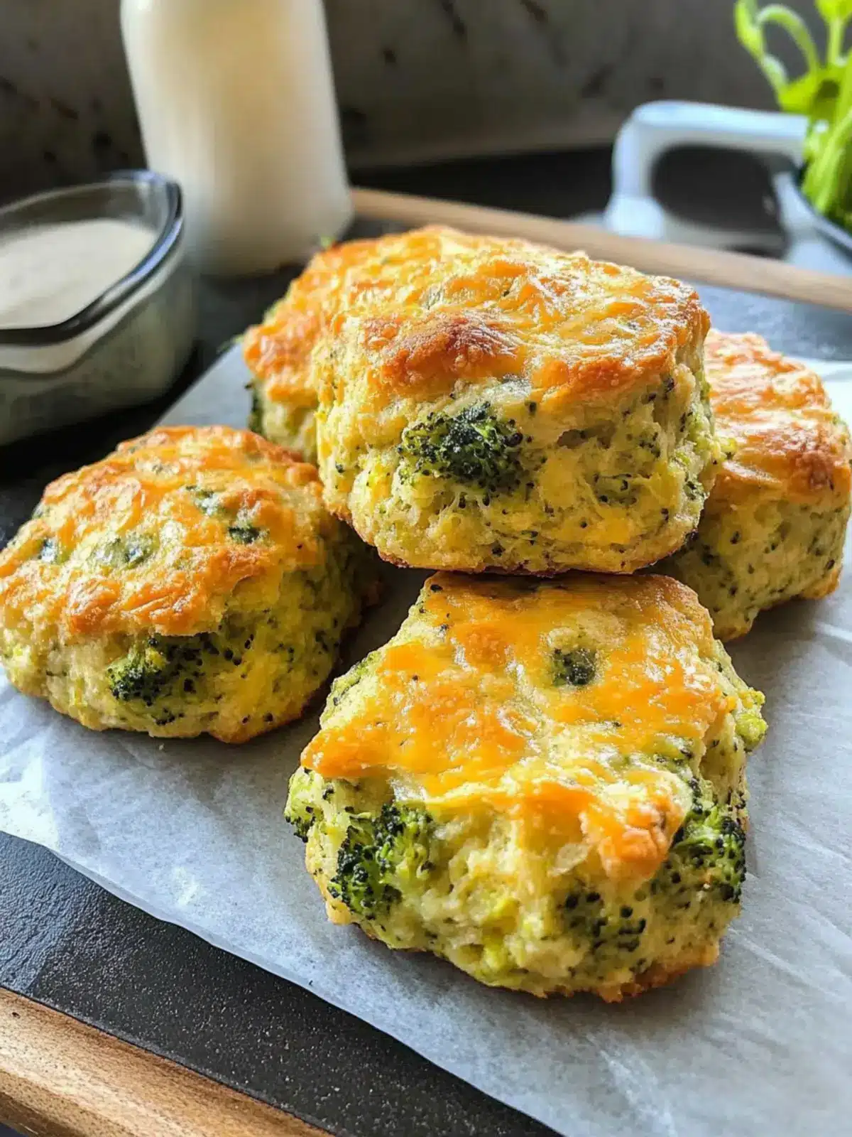 Fluffy Broccoli Cheddar High Protein Biscuits for Guilt-Free Snacking 4 Fluffy Broccoli Cheddar High Protein Biscuits