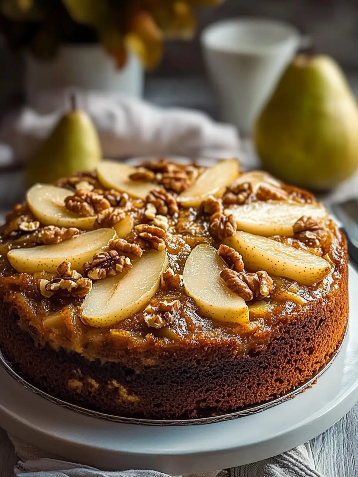 Moist Pear Walnut Cake for Cozy Baking Bliss 2 Pear Walnut Cake
