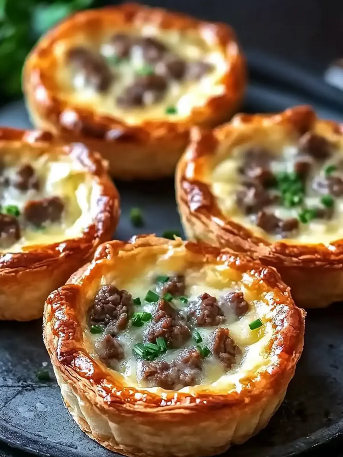 Savory Beef and Cheddar Tartlets with Chives for a Cozy Bite 3 Beef and Cheddar Tartlets with Chives