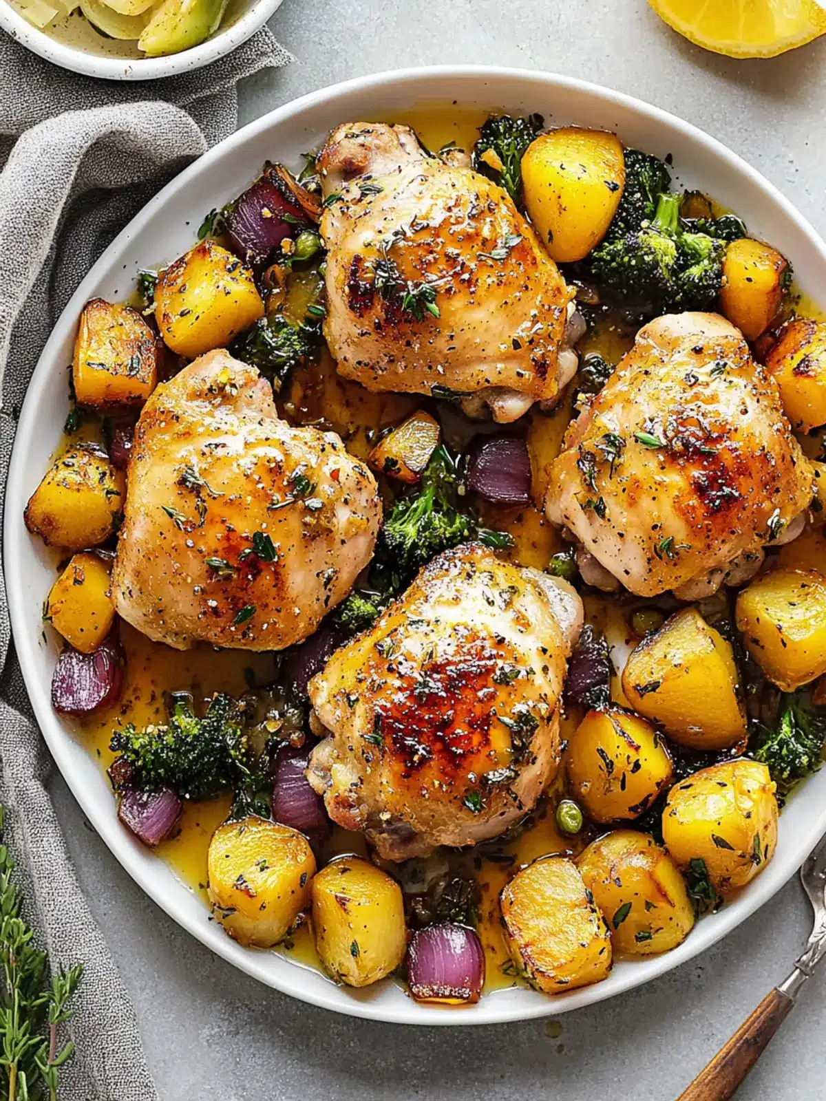 Sheet Pan Honey Mustard Chicken Thighs: Easy Dinner Delight 2 Sheet Pan Honey Mustard Chicken Thighs