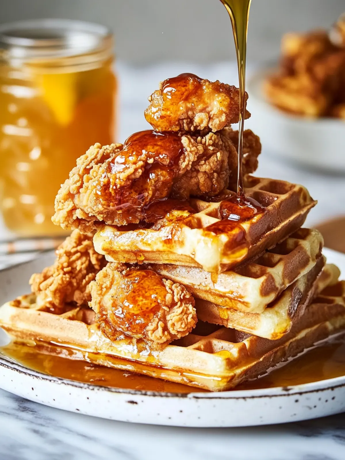 Honey Fried Chicken and Waffles That'll Win Your Heart 3 Honey Fried Chicken and Waffles