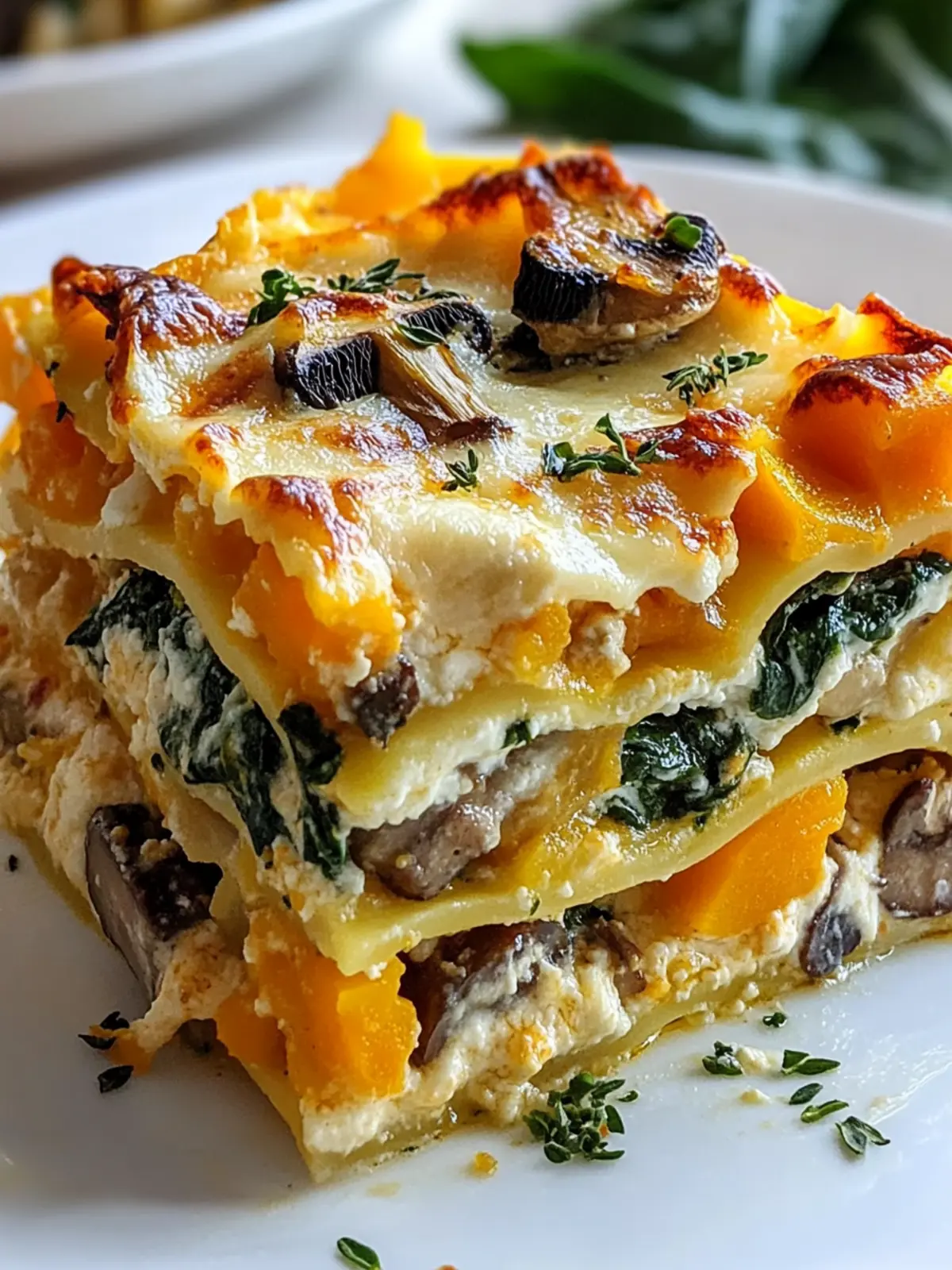 Mouthwatering Butternut Squash Spinach Mushroom Lasagna Delight 3 Butternut Squash Spinach Mushroom Lasagna
