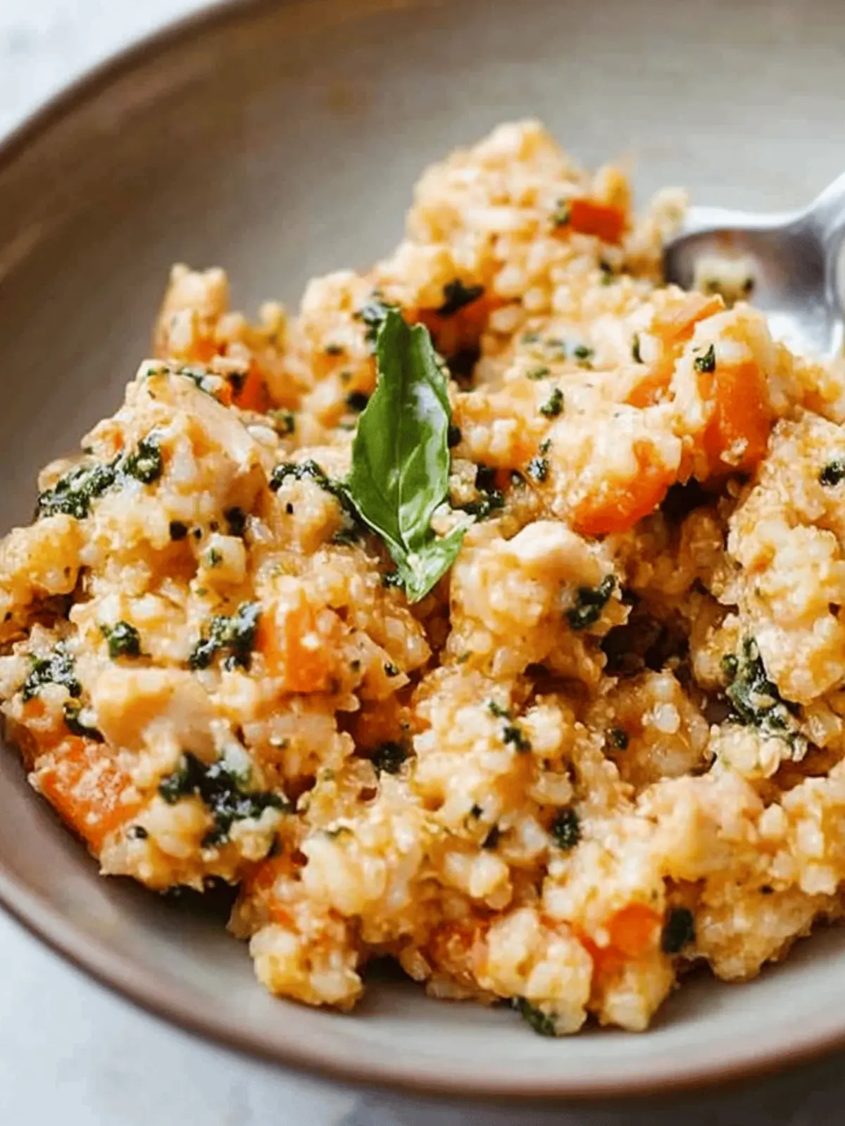 15-Minute Chicken Cauliflower Rice With Pesto for Busy Nights 2 15-Minute Chicken Cauliflower Rice With Pesto