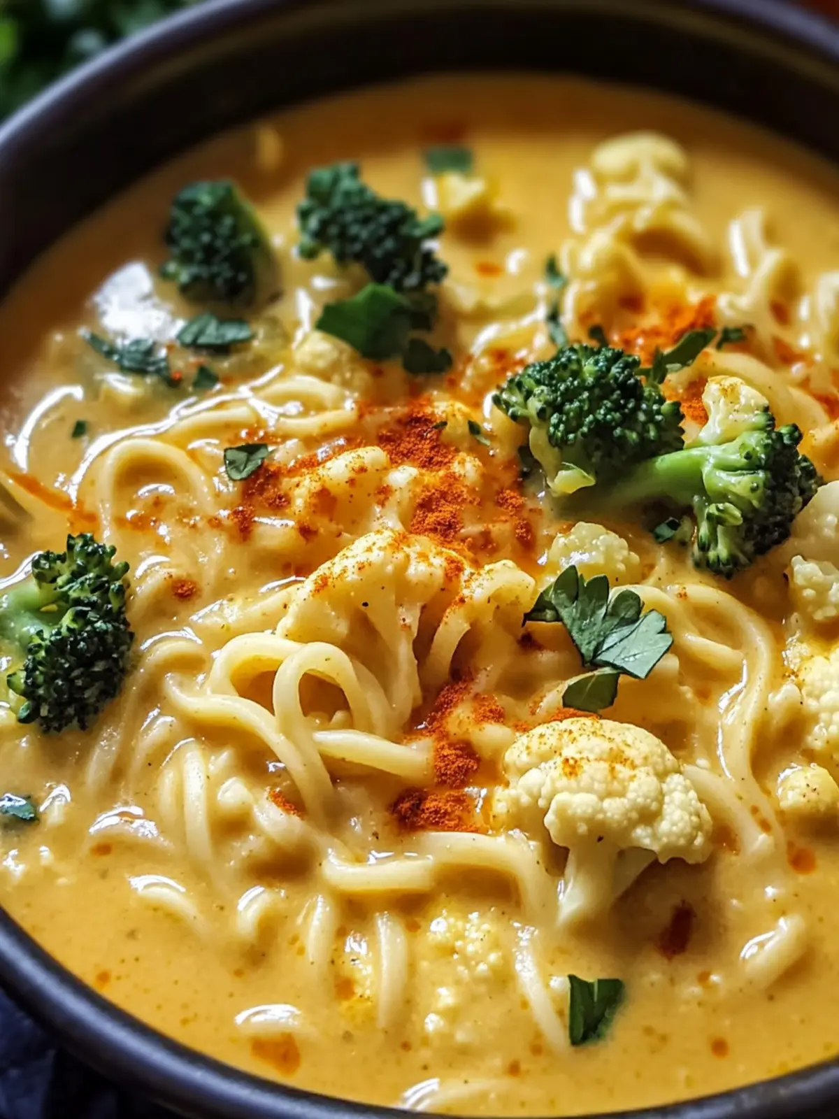 Creamy Curried Cauliflower Noodle Soup That's Ready in 30 Minutes 2 Creamy Curried Cauliflower Noodle Soup
