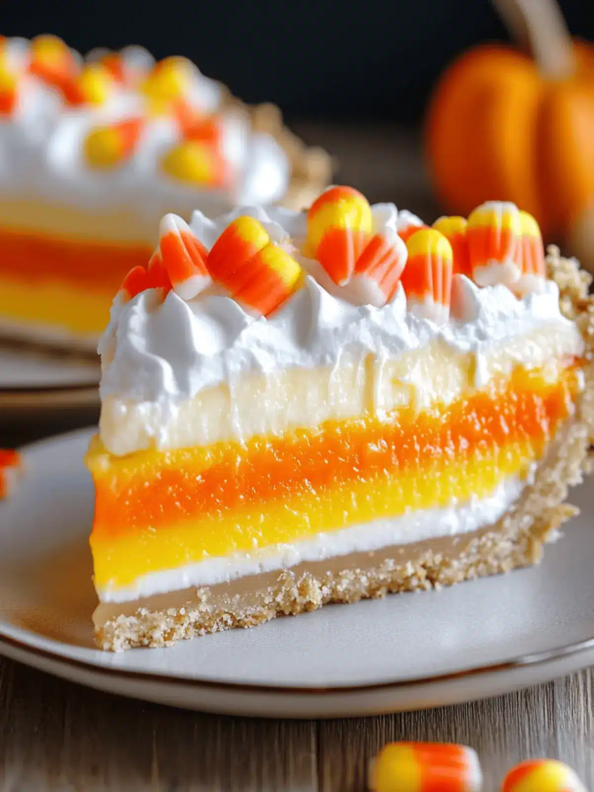 Layered Candy Corn Pie That's a Sweet No-Bake Treat 2 Layered Candy Corn Pie