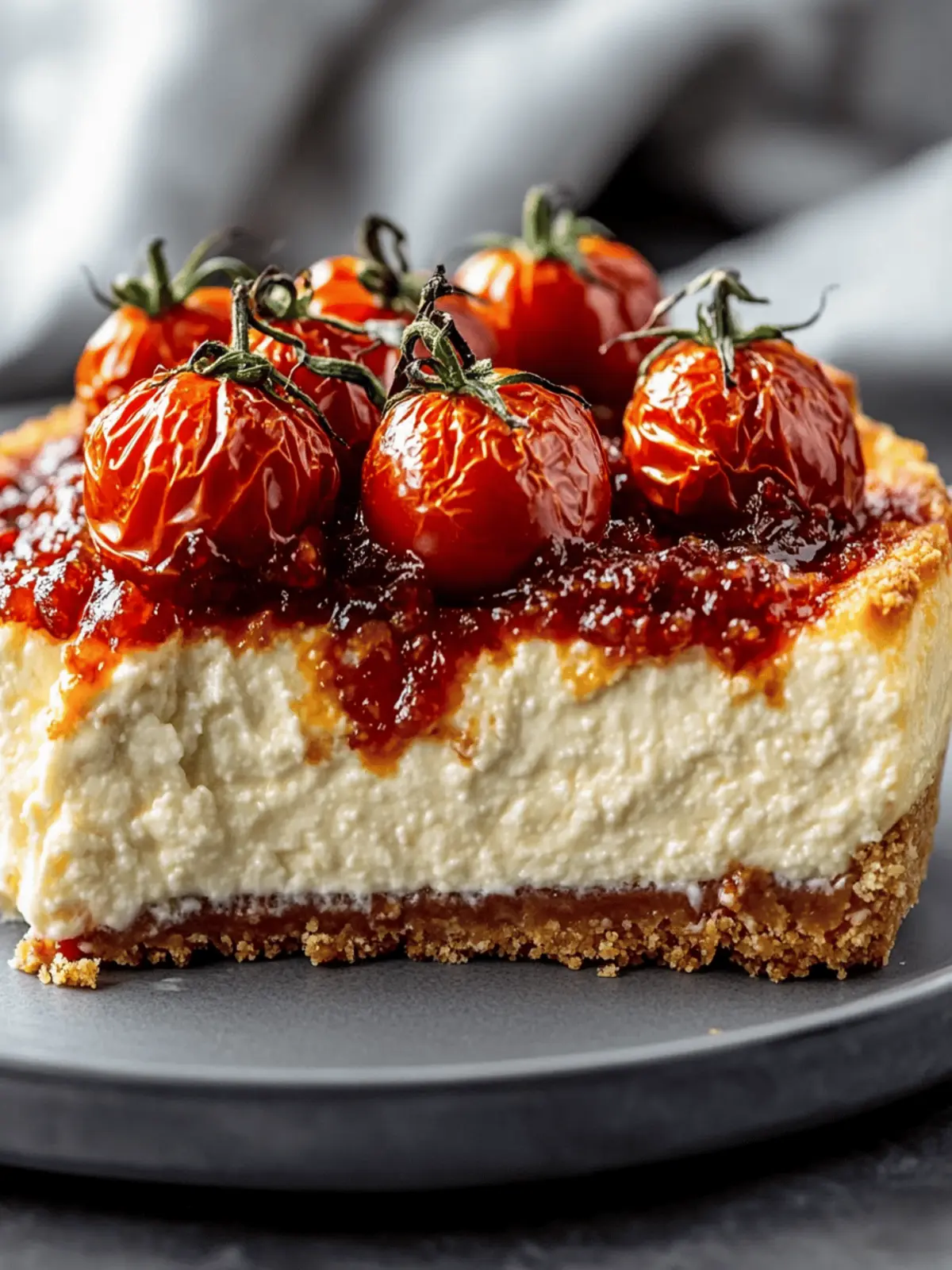 Savory Cheesecake with Roasted Tomato Jam & Parmesan Crust Delight 3 Savory Cheesecake with Roasted Tomato Jam & Parmesan Crust