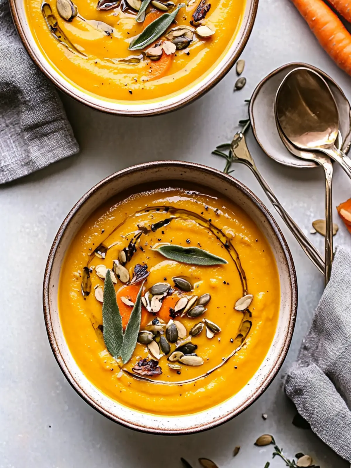 Velvety Roasted Butternut Squash Carrot Soup Perfect for Fall 2 Roasted Butternut Squash Carrot Soup