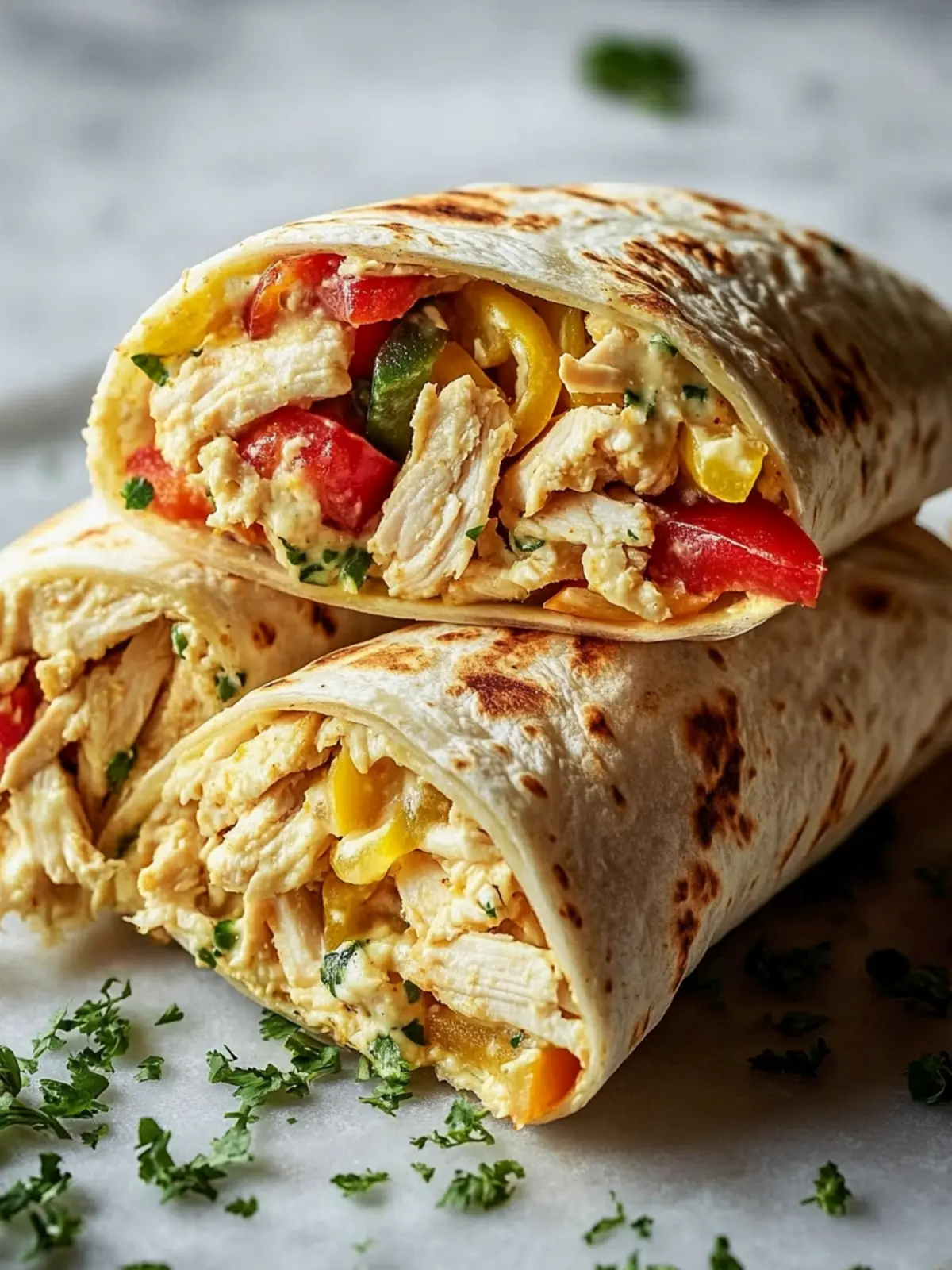 Savor Crispy Chicken Bell Pepper Ranch Burritos for Dinner Tonight 2 Crispy Chicken Bell Pepper Ranch Burritos