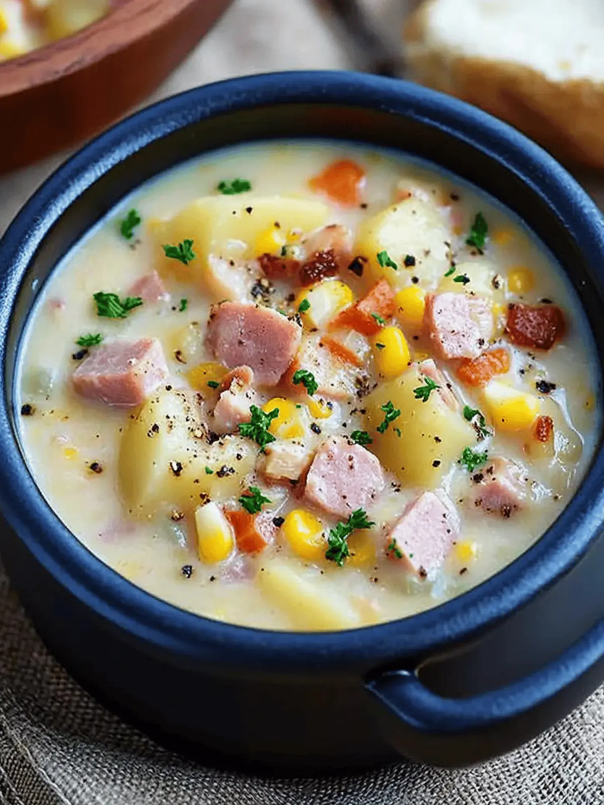 Cozy Ham and Potato Corn Chowder Ready in 30 Minutes 2 Ham and Potato Corn Chowder