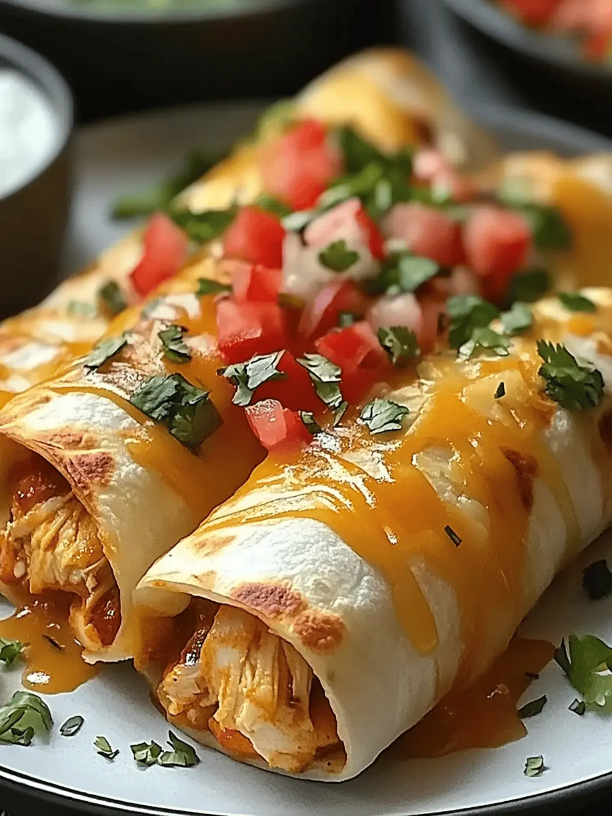 Deliciously Cheesy Baked Chicken Chimichangas You ll Love 4 Baked Chicken Chimichangas