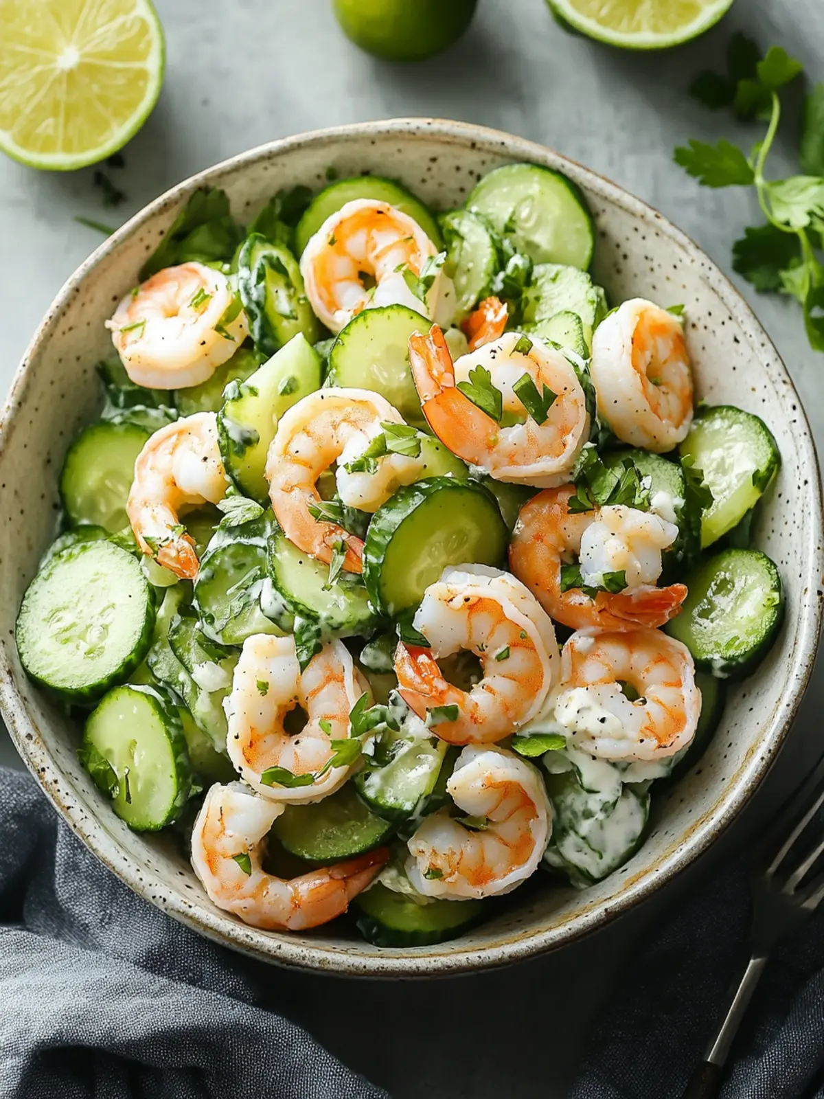 Cucumber Shrimp Salad with Creamy Lime Twist for Busy Days 2 Cucumber Shrimp Salad with Creamy Lime Twist