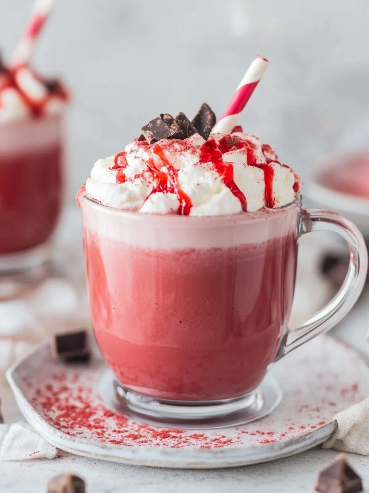 Whipped Red Velvet Hot Chocolate: A Cozy Festive Delight 2 Whipped Red Velvet Hot Chocolate