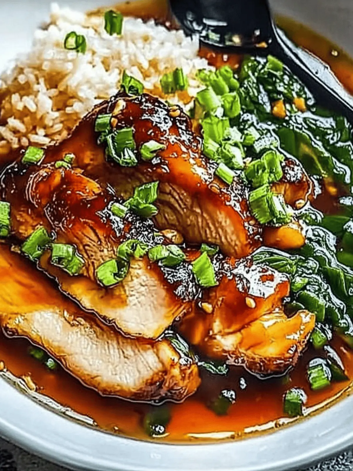 Caramelised Soy Chicken in Garlic Ginger Broth with Rice Bliss 3 Caramelised Soy Chicken in Garlic Ginger Broth with Rice
