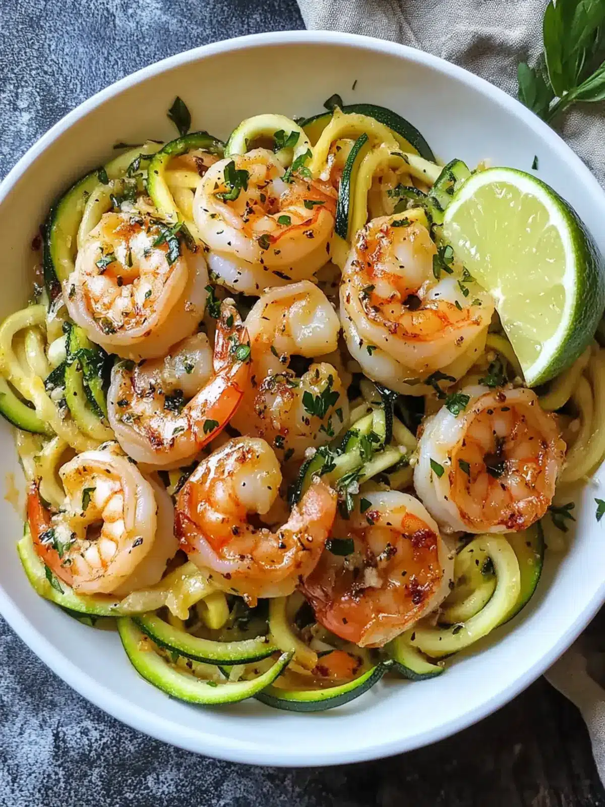Fresh Garlic Butter Shrimp Scampi with Zucchini Noodles Bliss 4 Fresh Garlic Butter Shrimp Scampi with Zucchini Noodles