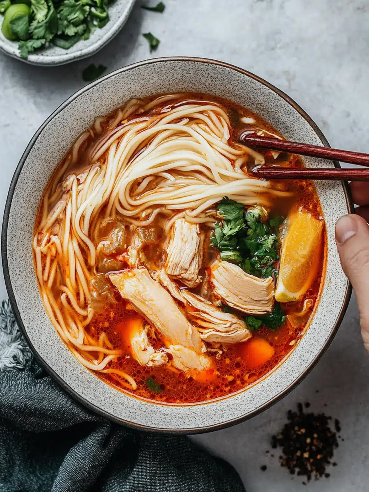 Savor Warmth: Chinese Spicy Chicken Noodle Soup Recipe 4 Chinese Spicy Chicken Noodle Soup