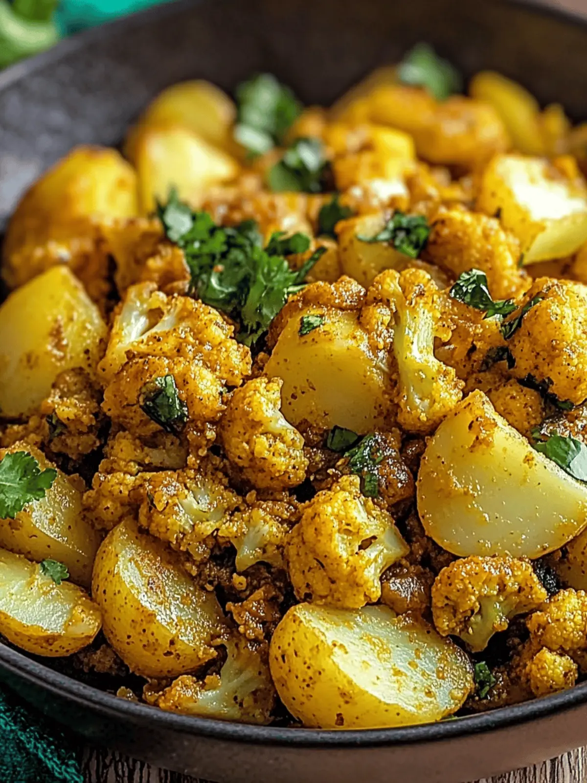 Aloo Gobi: Wholesome Indian Spiced Potatoes & Cauliflower Delight 3 Aloo Gobi (Indian Spiced Potatoes and Cauliflower)