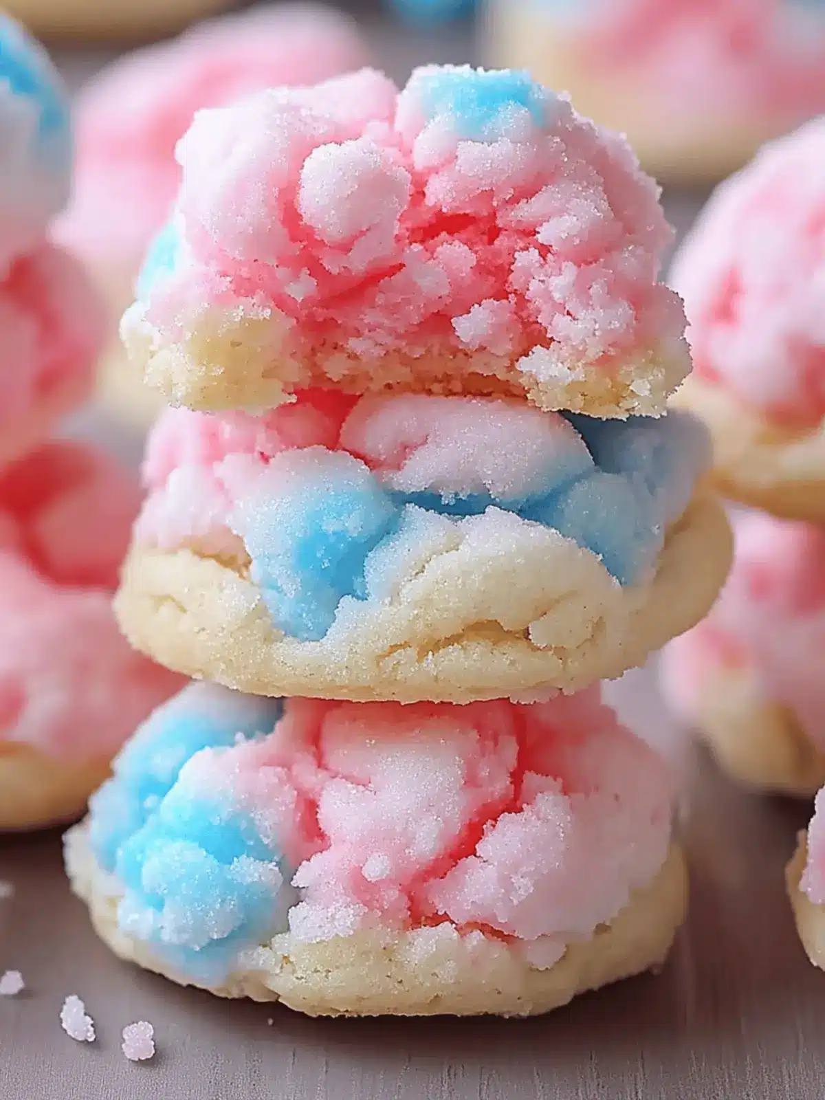 Delightful Cotton Candy Cookies: A Whimsical Treat for All! 2 Cotton Candy Cookies