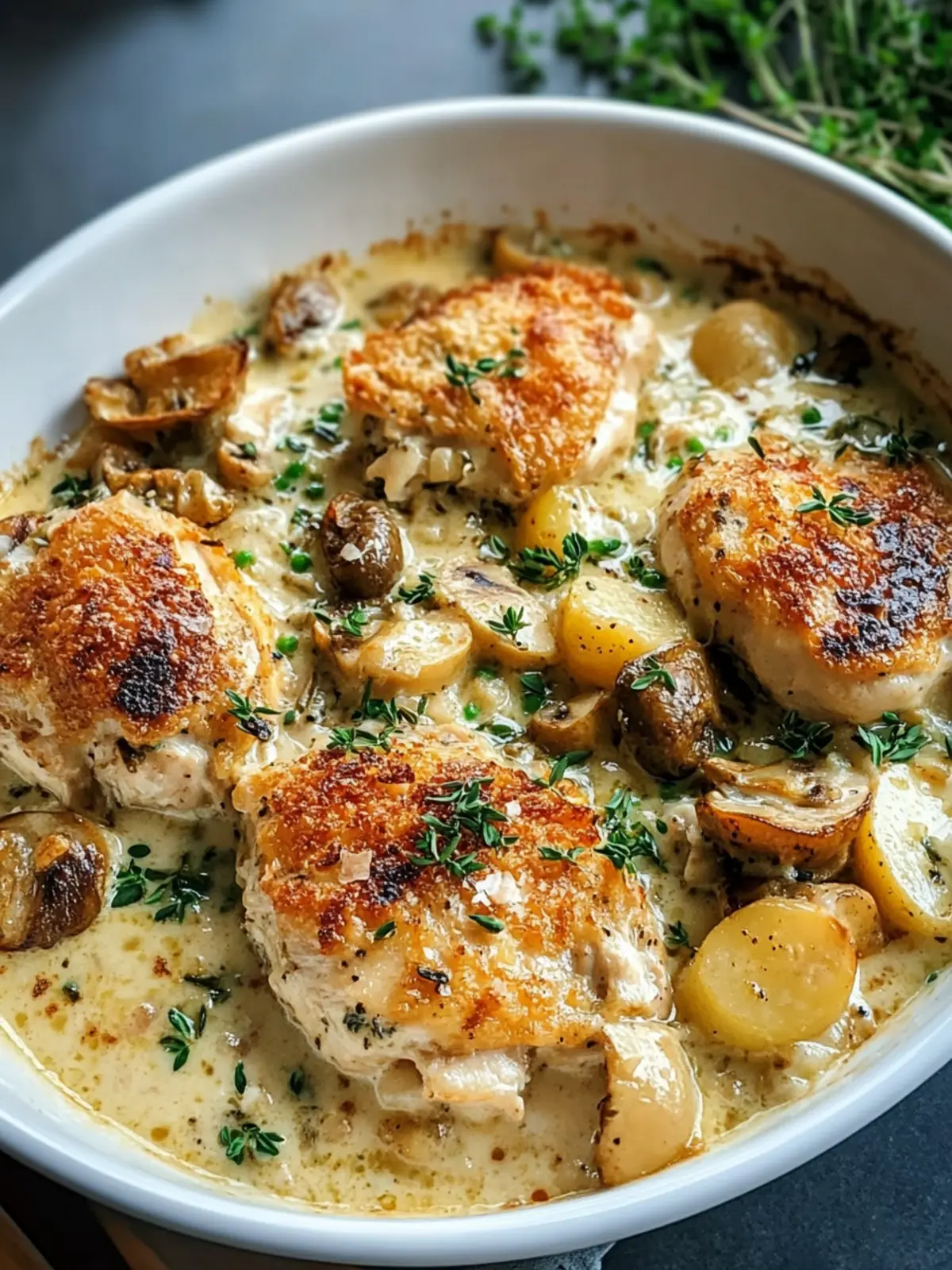 Creamy French-Style Chicken Casserole: Cozy Comfort Your Family Will Love 2 Creamy French-Style Chicken Casserole