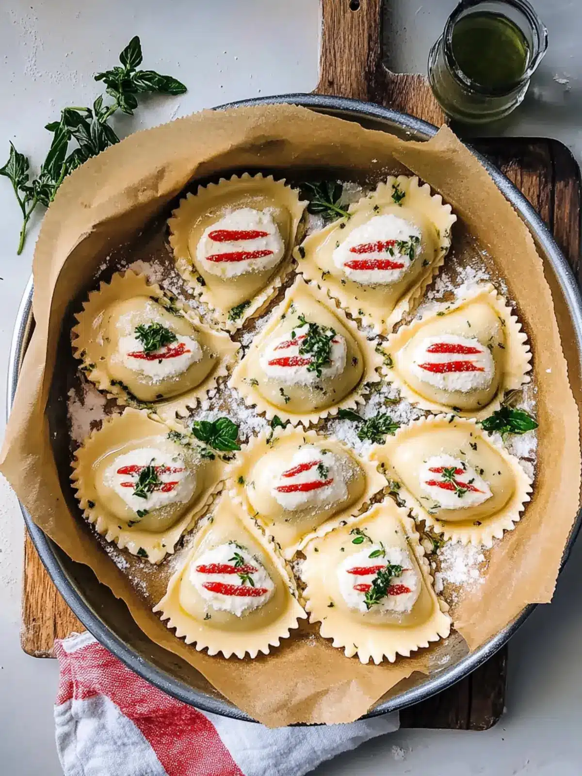 Delicious Homemade Sweetheart Herbed Cheese Ravioli Recipe 2 Homemade Sweetheart Herbed Cheese Ravioli