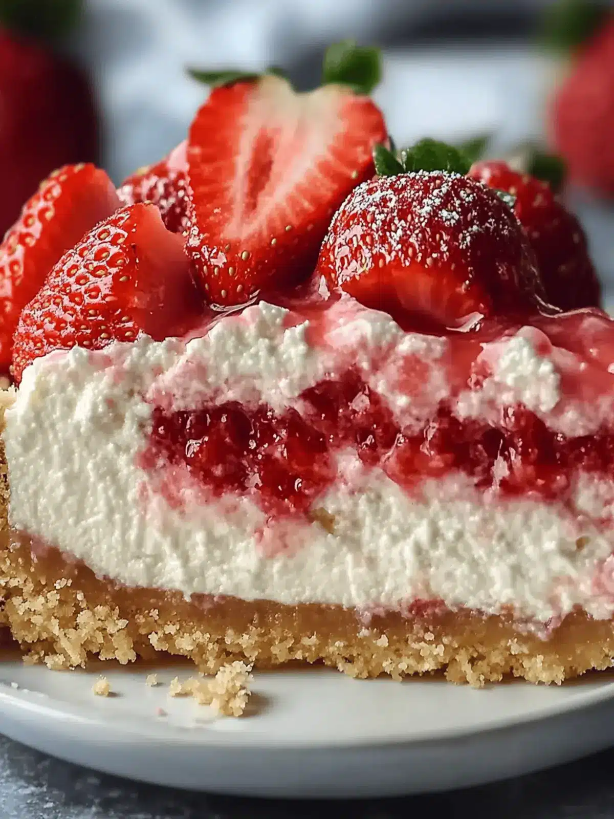 Decadent Strawberry Shortcake Cheesecake for Celebrations 3 Strawberry Shortcake Cheesecake