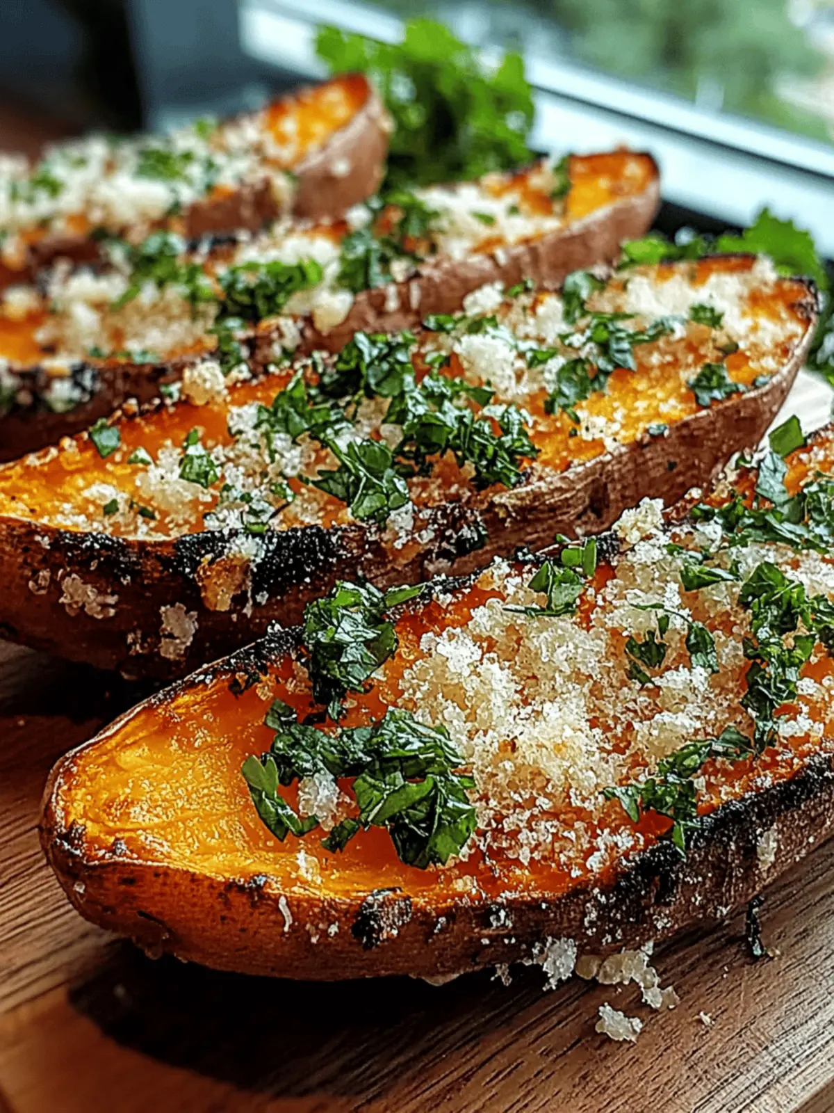 Savory Garlic Parmesan Sweet Potato Wedges You ll Crave 3 Garlic Parmesan Sweet Potato Wedges