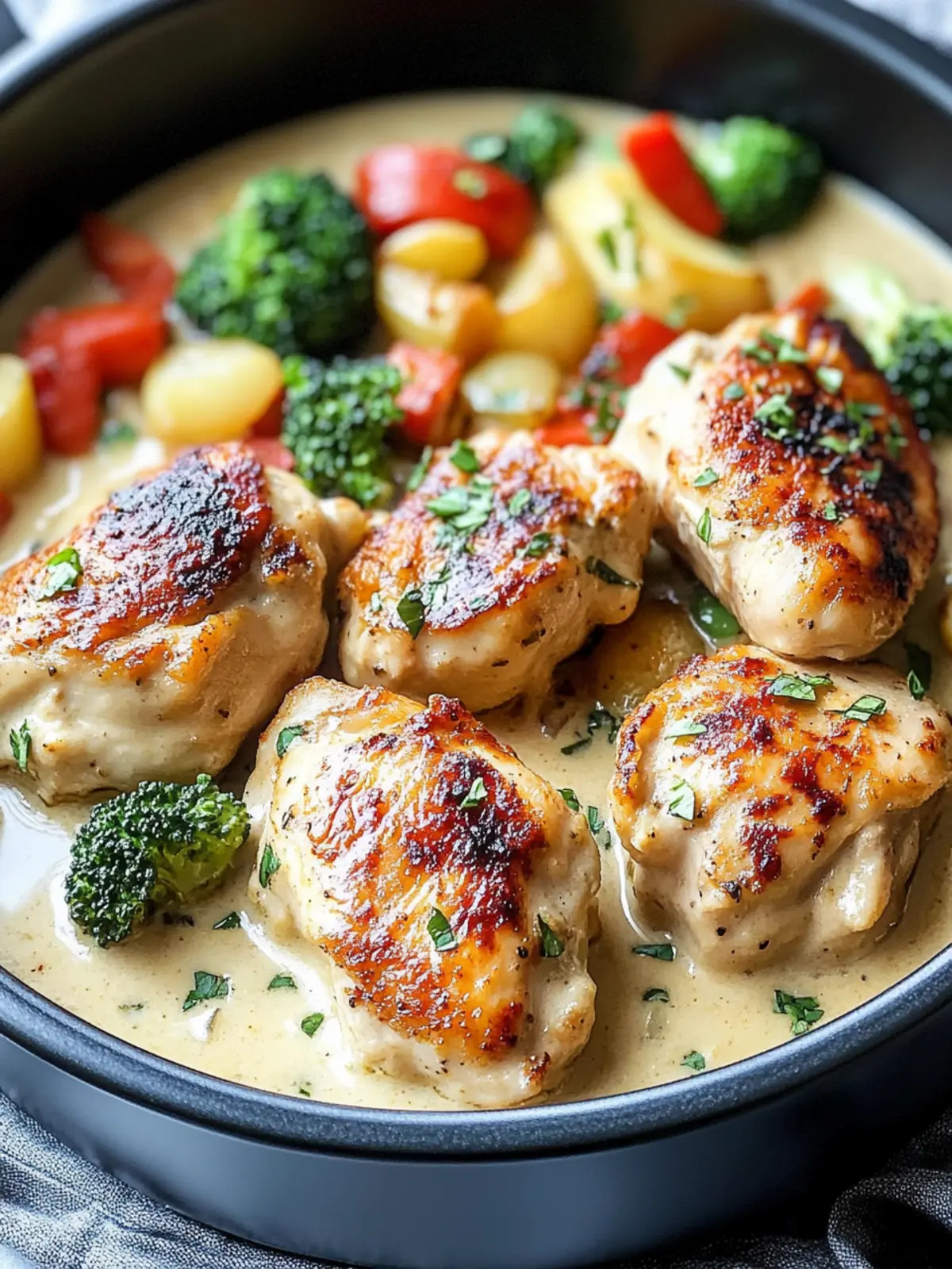 Delicious Slow Cooker Creamy Garlic Chicken And Veggies Made Easy 4 Slow Cooker Creamy Garlic Chicken And Veggies