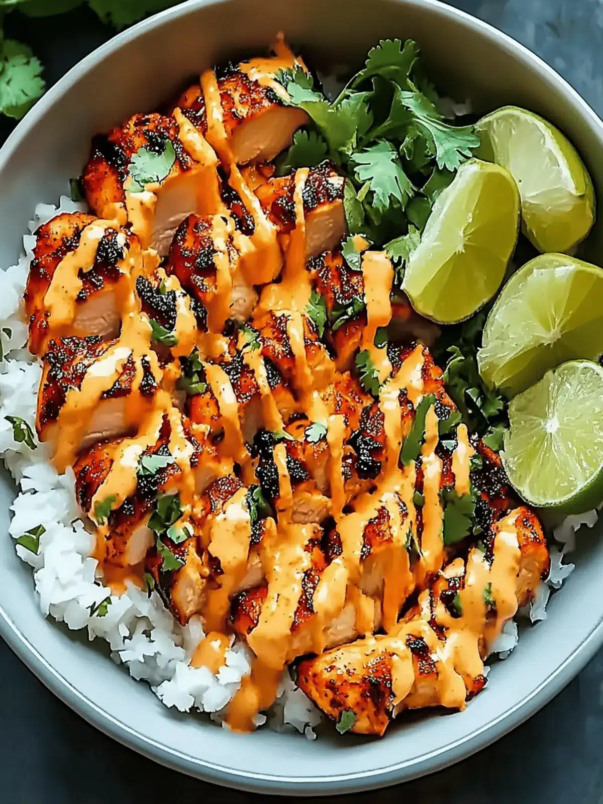 Savor the Sweet Chili Chicken Bowl with Coconut Lime Drizzle 2 Sweet Chili Chicken Bowl with Coconut Lime Drizzle