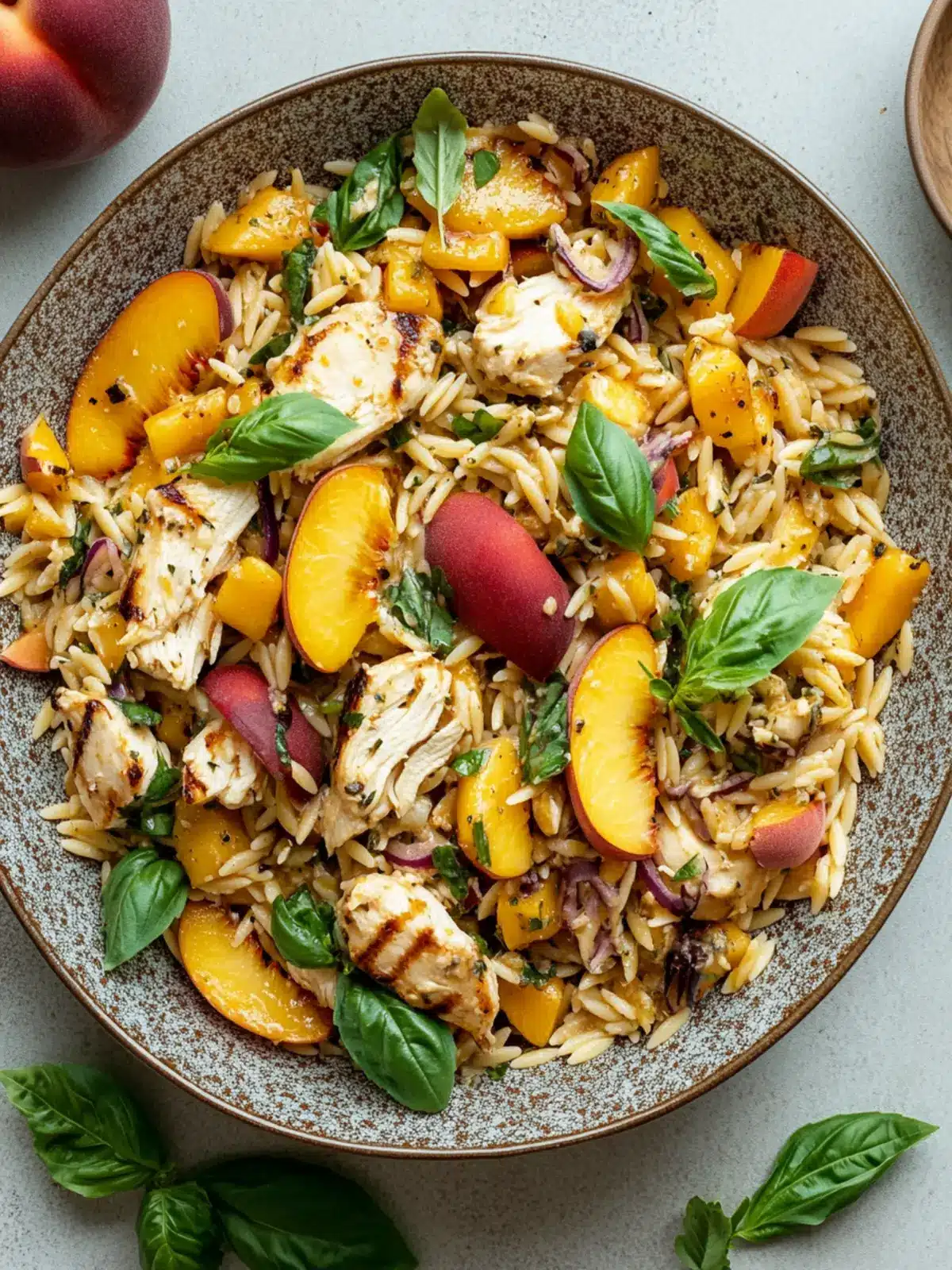 Peach & Basil Chicken Orzo Salad: A Vibrant Summer Winner 3 Peach & Basil Chicken Orzo Salad